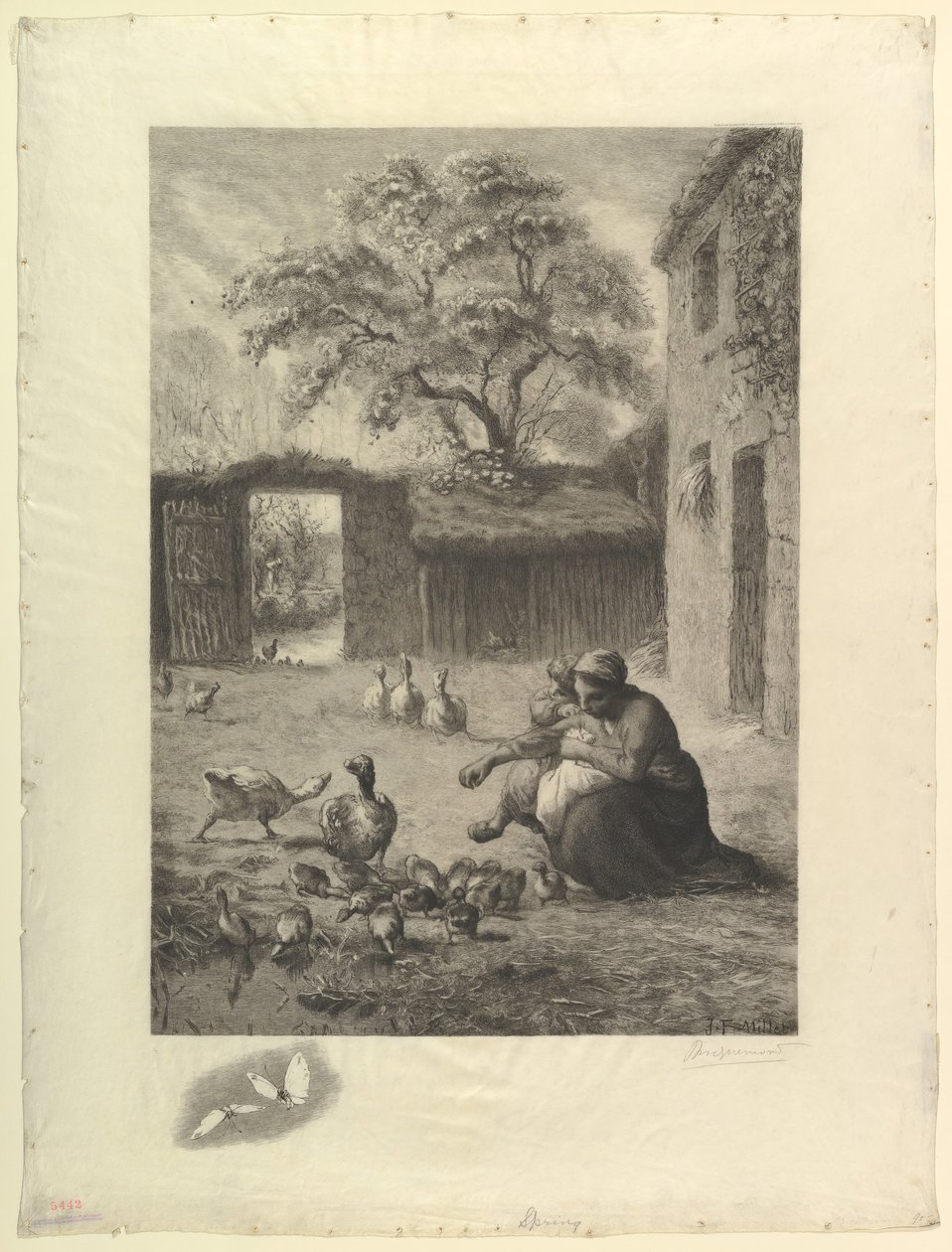 الربيع ، بعد الباستيل من قبل Millet ، 1888. بواسطة فيليكس براكيموند