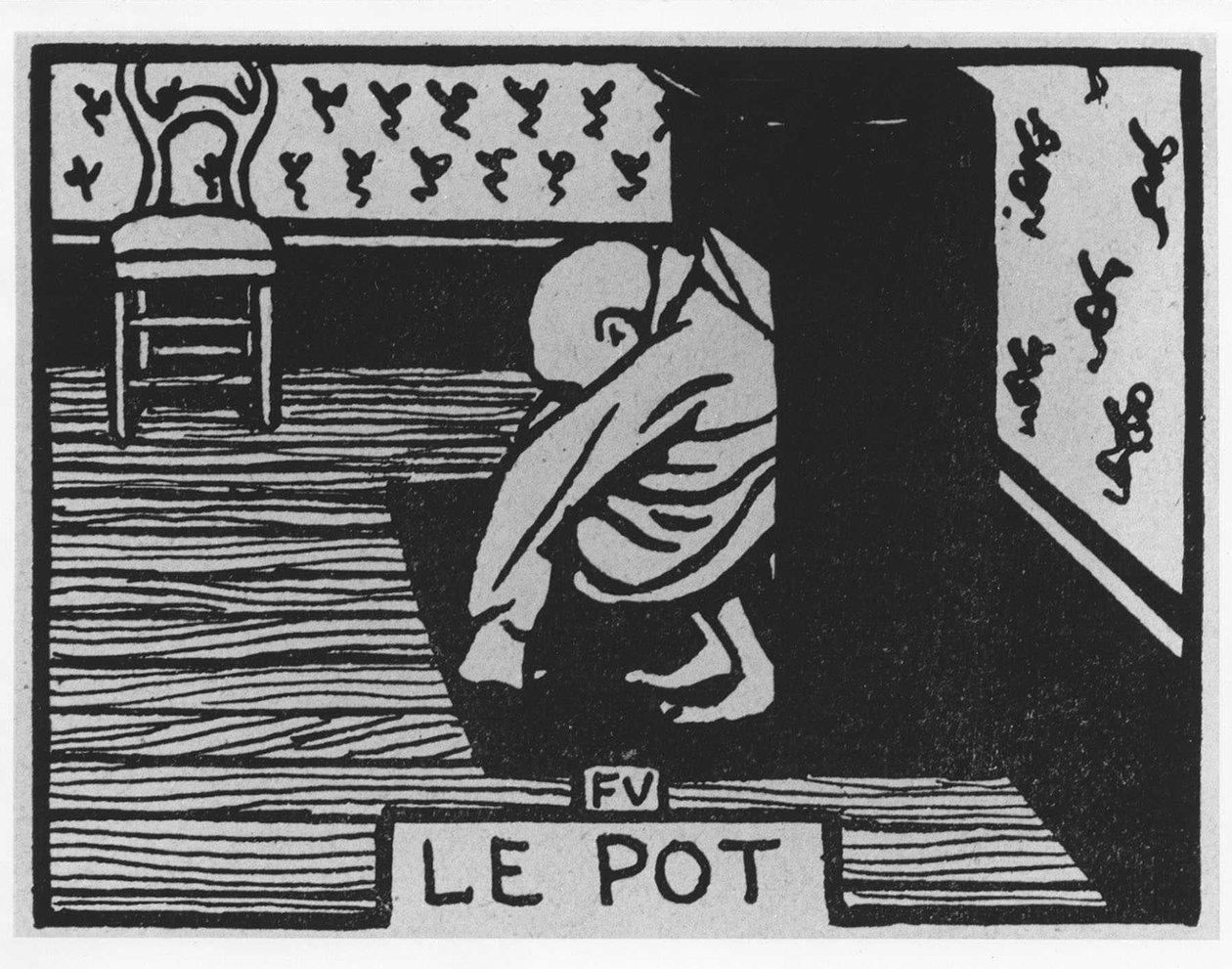 Carrot Poil: "" الوعاء "، Jules Renard ، رسم فيليكس فالوتون ، محرر. فلاماريون. بواسطة فيليكس إدوارد فالوتون