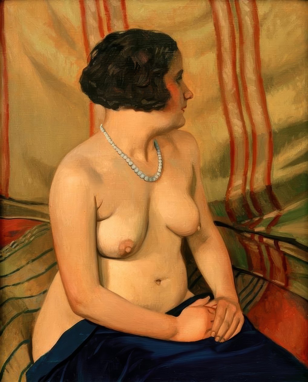 Femme au collier bleu (امرأة بقلادة زرقاء) بواسطة فيليكس إدوارد فالوتون