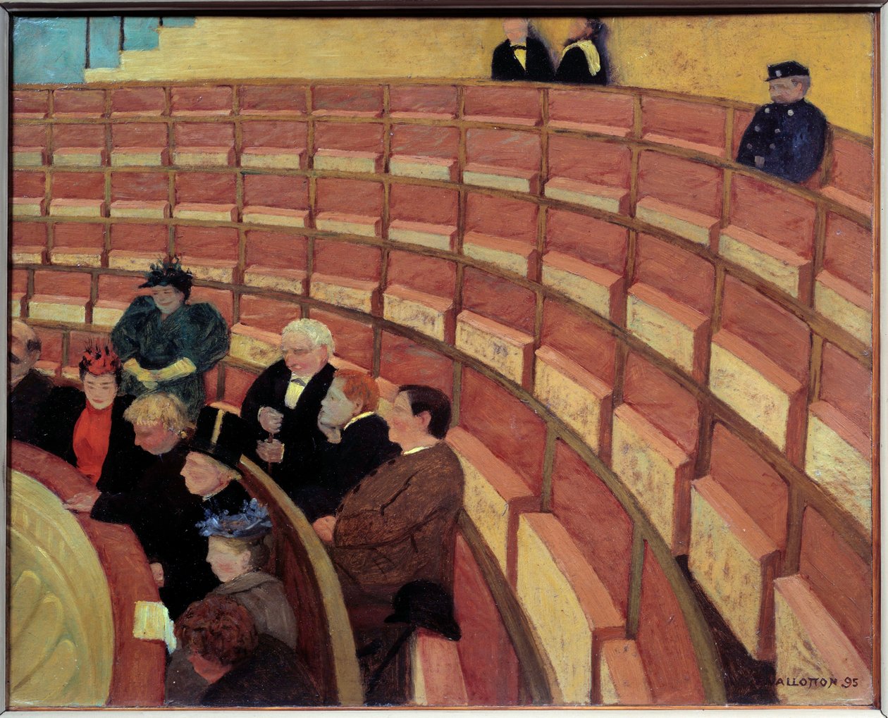 La troisième galerie au Theatre du Chatelet Peinture بواسطة Felix Vallotton (1865-1925) (ec.suiss.) 1895 Sun. 0،49x0،61 م باريس ، متحف أورسيه - المعرض الثالث في مسرح دو شاتليت. لوحة لفيليكس فالوتون (1865-1925) (المدرسة السويسرية) بواسطة فيليكس إدوارد فالوتون