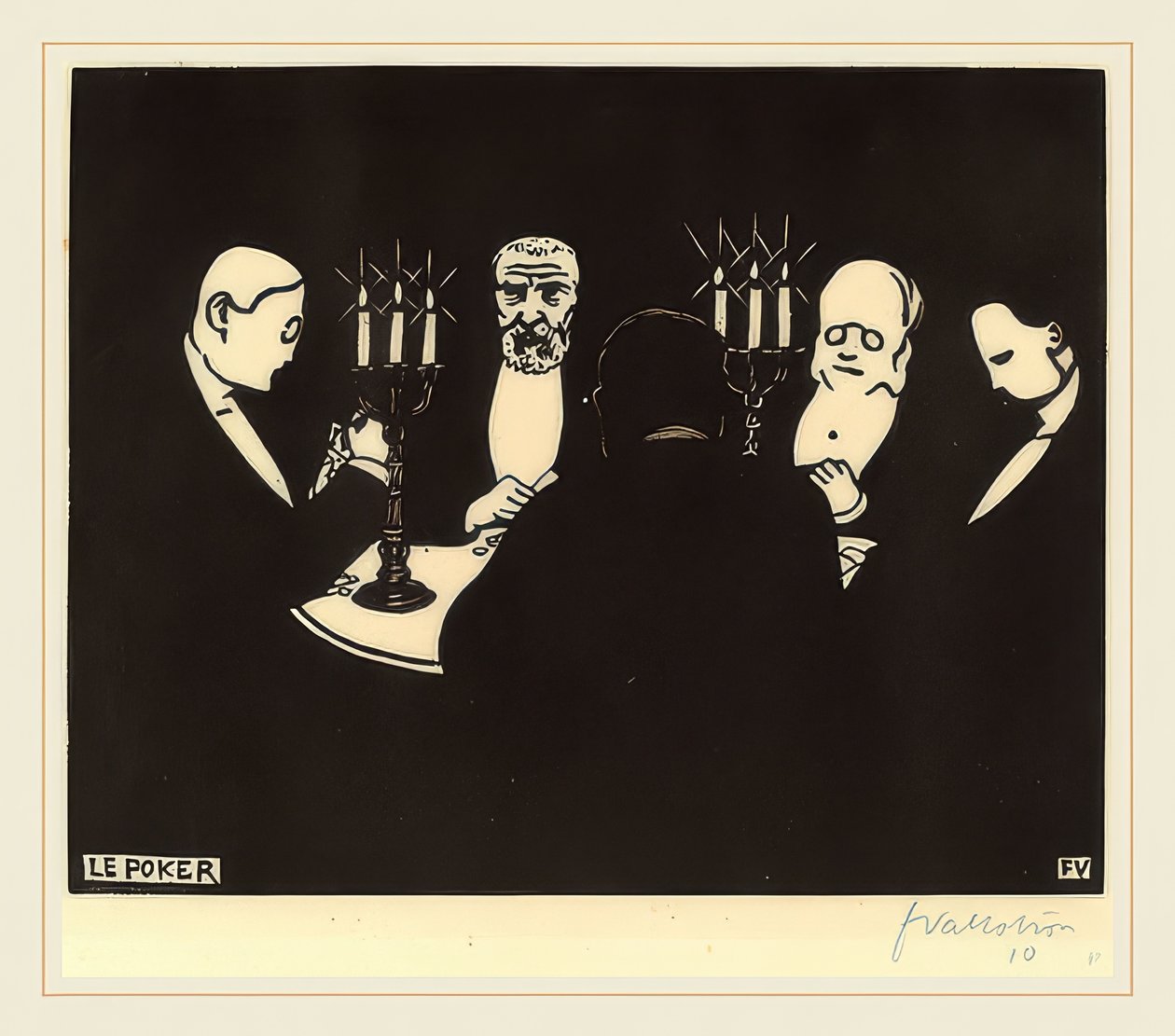 Le Poker (بوكر). 1896 بواسطة فيليكس إدوارد فالوتون