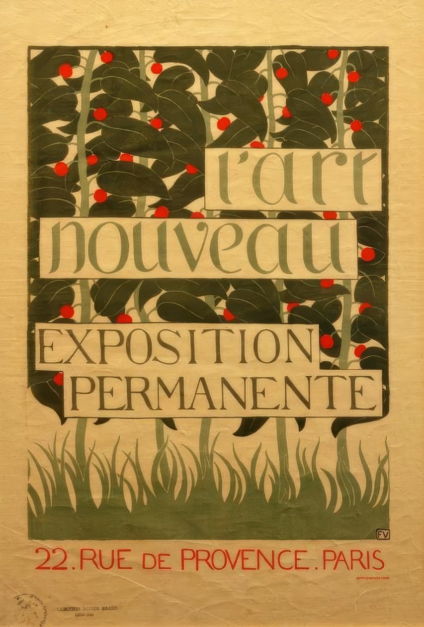 Plakat für L&39;Art Nouveau بواسطة فيليكس إدوارد فالوتون