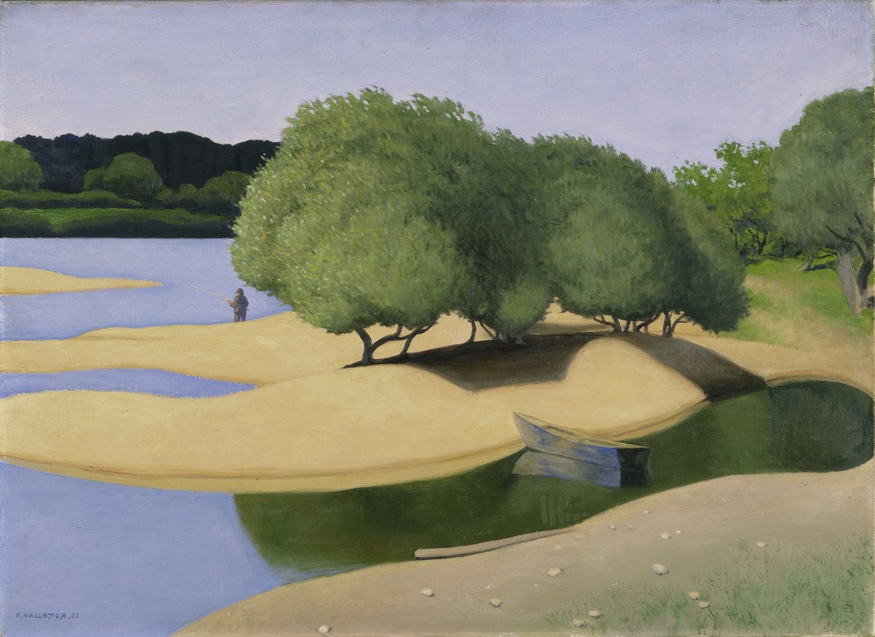 Sandbanks on the Loire Des Sables على ضفاف نهر اللوار ، 1923. بواسطة فيليكس إدوارد فالوتون
