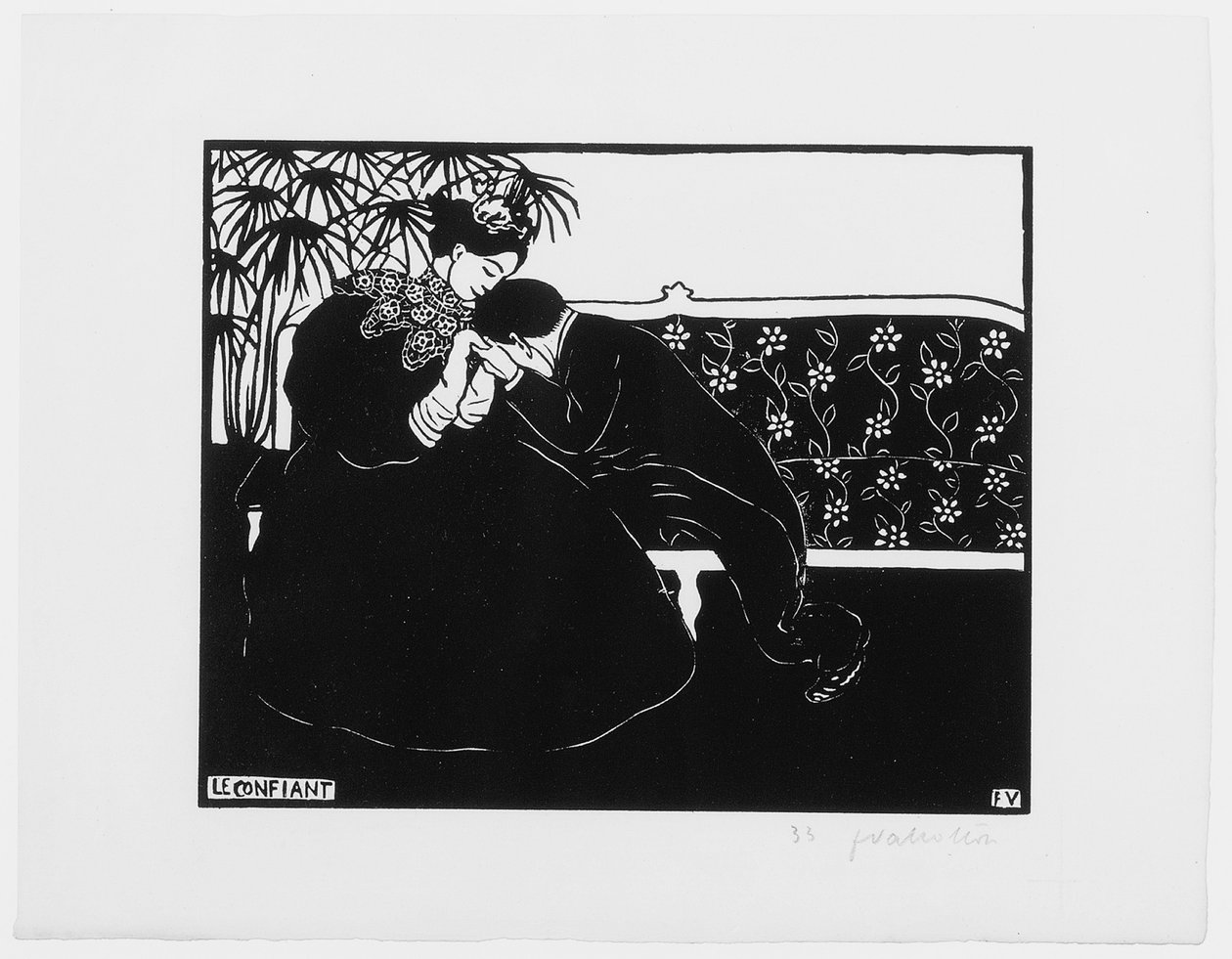 Confidante ، 1895 بواسطة فيليكس إدوارد فالوتون