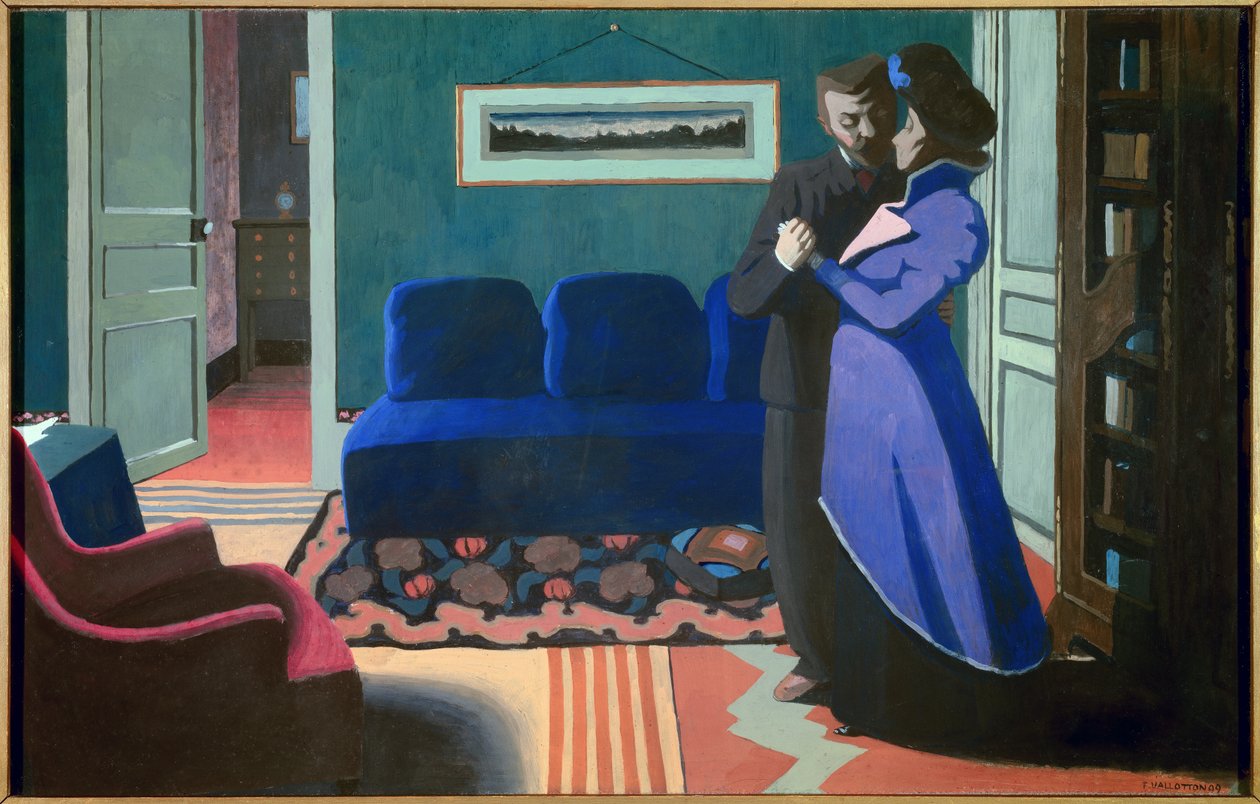 لوحة الزيارة التي رسمها فيليكس فالوتون (1865-1925) (ec.suiss) 1899 زيورخ ، Kunsthalle بواسطة فيليكس إدوارد فالوتون