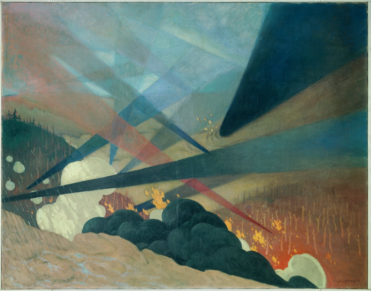 الحرب العالمية الأولى: "فردان". رسم فيليكس فالوتون (1865-1925) Ec. سود. بواسطة فيليكس إدوارد فالوتون