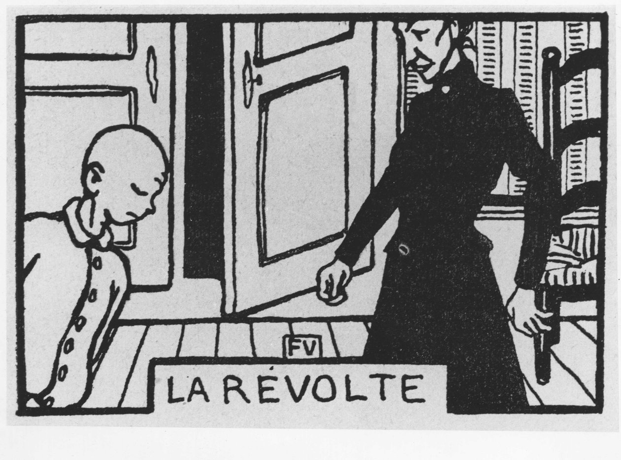 رسم توضيحي لرأس الجزرة: "la revolte" بقلم Jules Renard ، مثلج. Flammarion (رسم توضيحي) بواسطة فيليكس إدوارد فالوتون