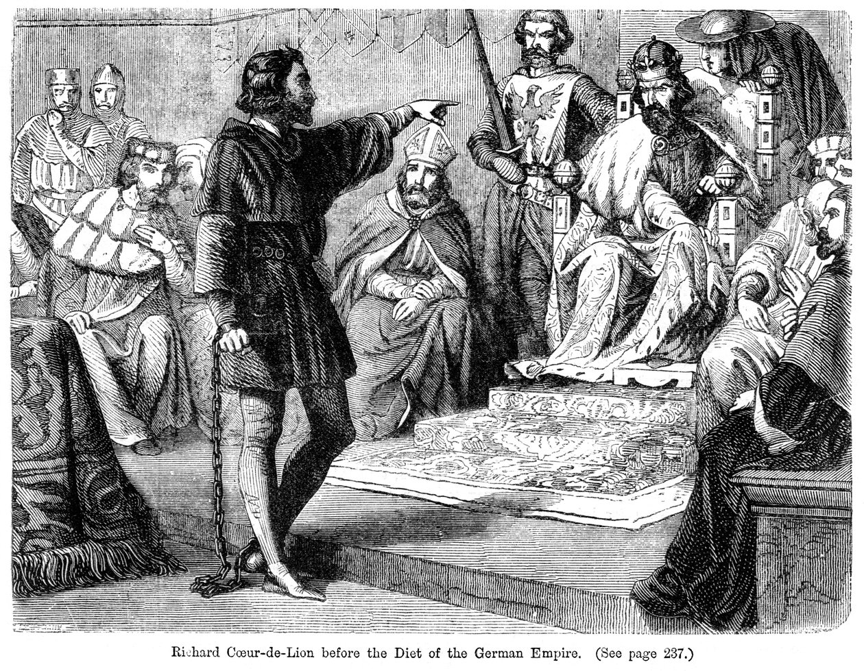 الملك ريتشارد الأول 1157-1199 قبل النظام الغذائي للإمبراطورية الألمانية ، القرن التاسع عشر. بواسطة فيليكس هنري إيمانويل فيليبوتو