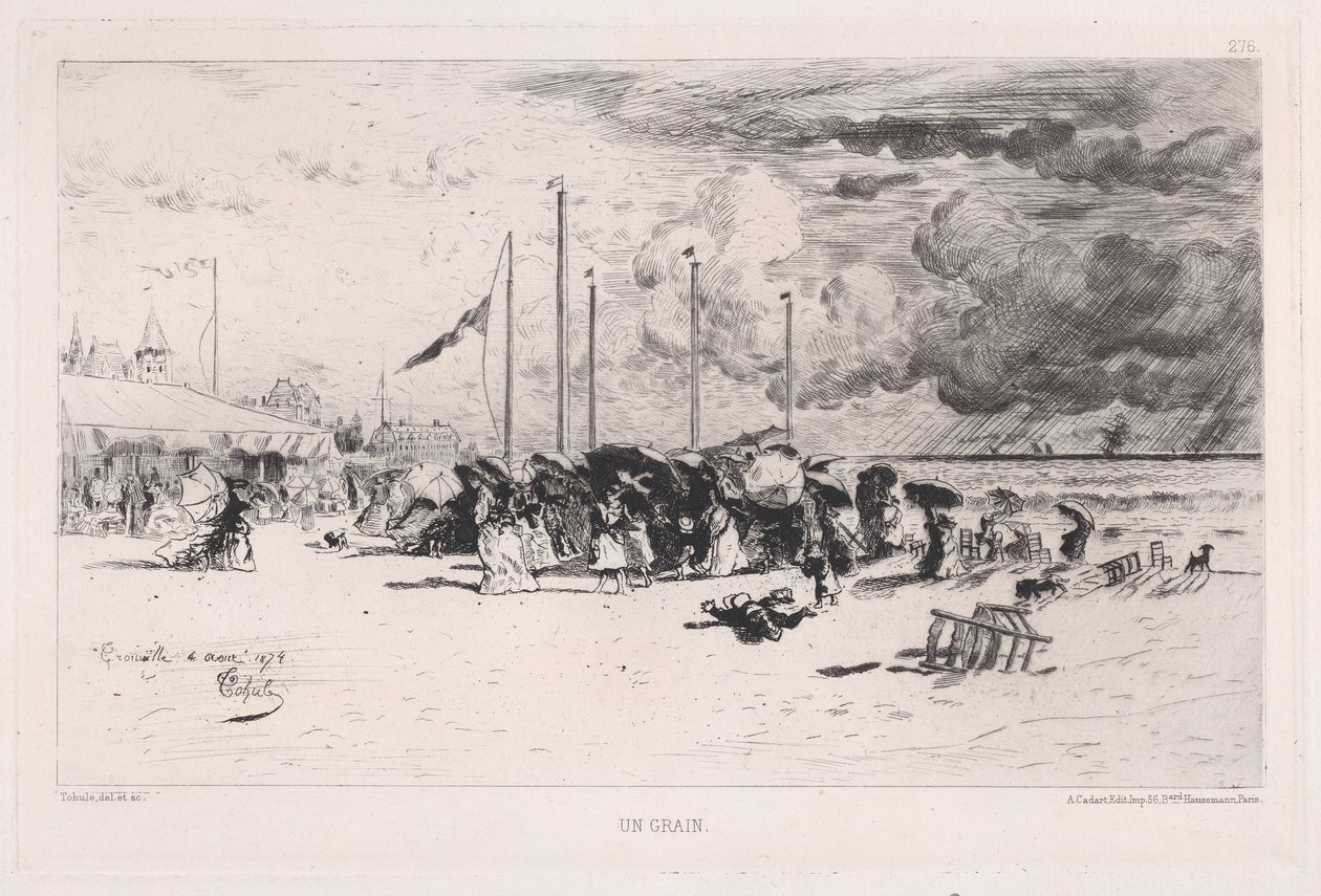 عاصفة في تروفيل 1874. بواسطة فيليكس هيلير بوهوت
