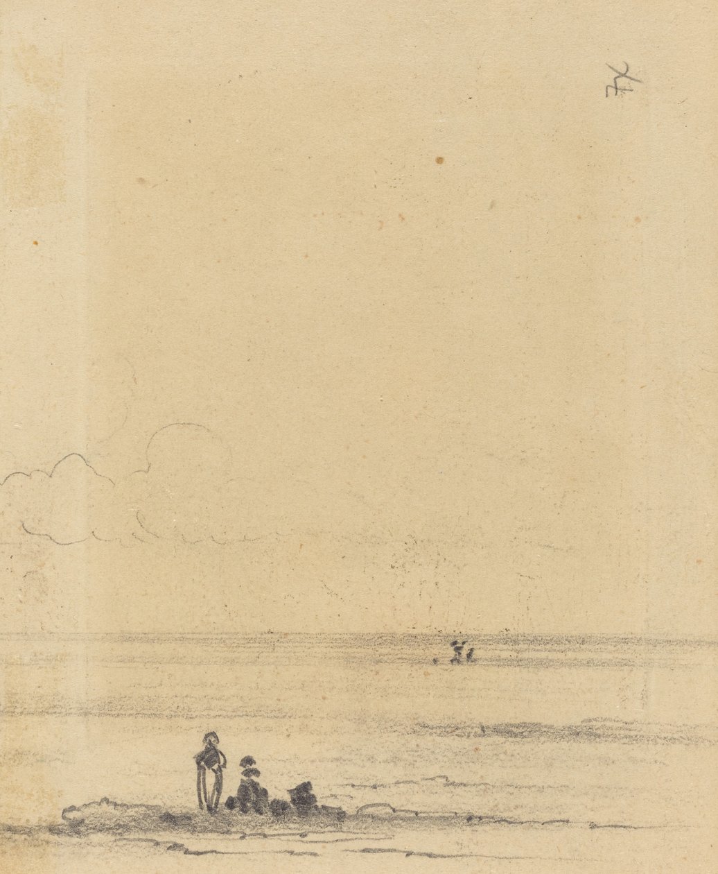 الأشكال على الشاطئ ، ج. 1875. بواسطة فيليكس هيلير بوهوت