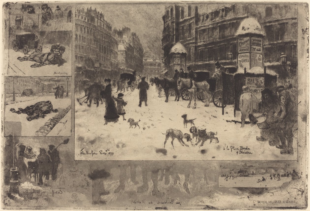 شتاء باريس شتاء في باريس 1879. بواسطة فيليكس هيلير بوهوت