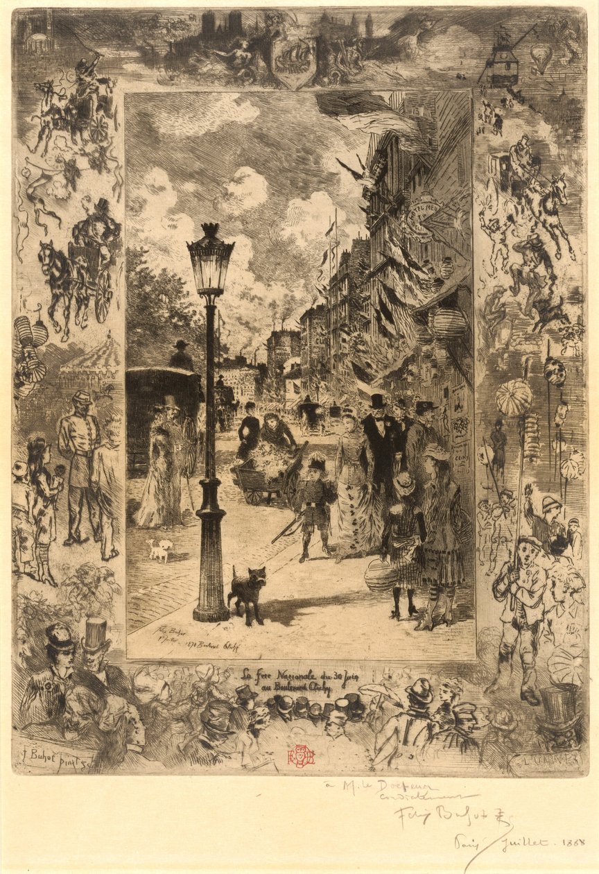 العطلة الوطنية في بوليفارد كليشي عطلة وطنية في بوليفارد دي كليشي ، 1878. بواسطة فيليكس هيلير بوهوت