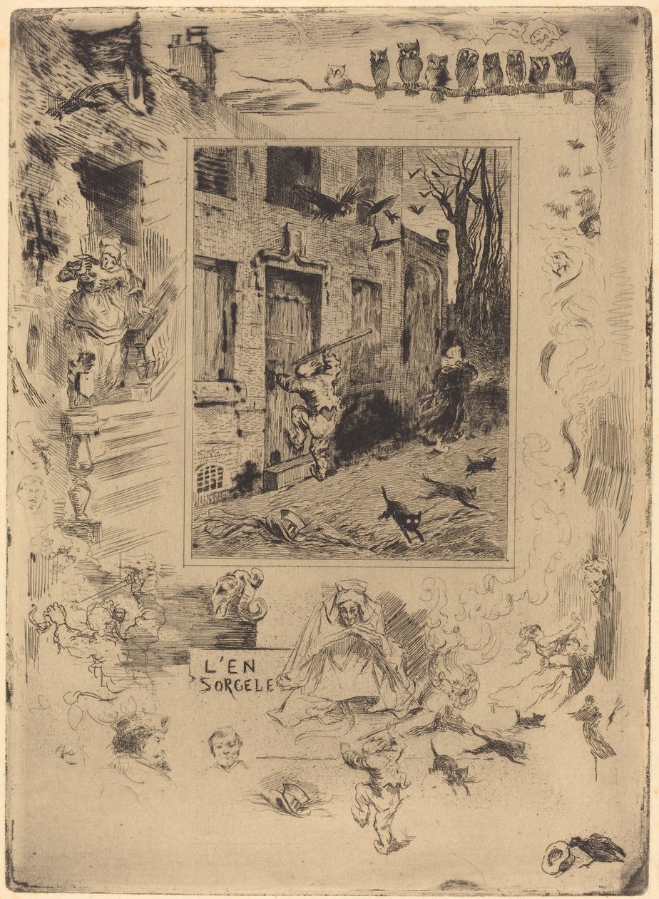 La Maison Maudite بيت الملعونين ، ج. 18831885. بواسطة فيليكس هيلير بوهوت