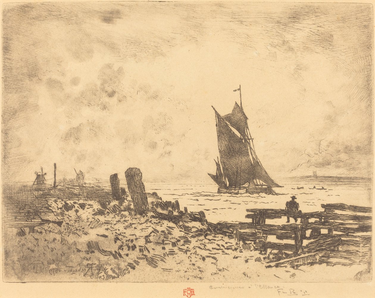 La Petite Marine - تذكار من Medway المضاد ، 1879. بواسطة فيليكس هيلير بوهوت