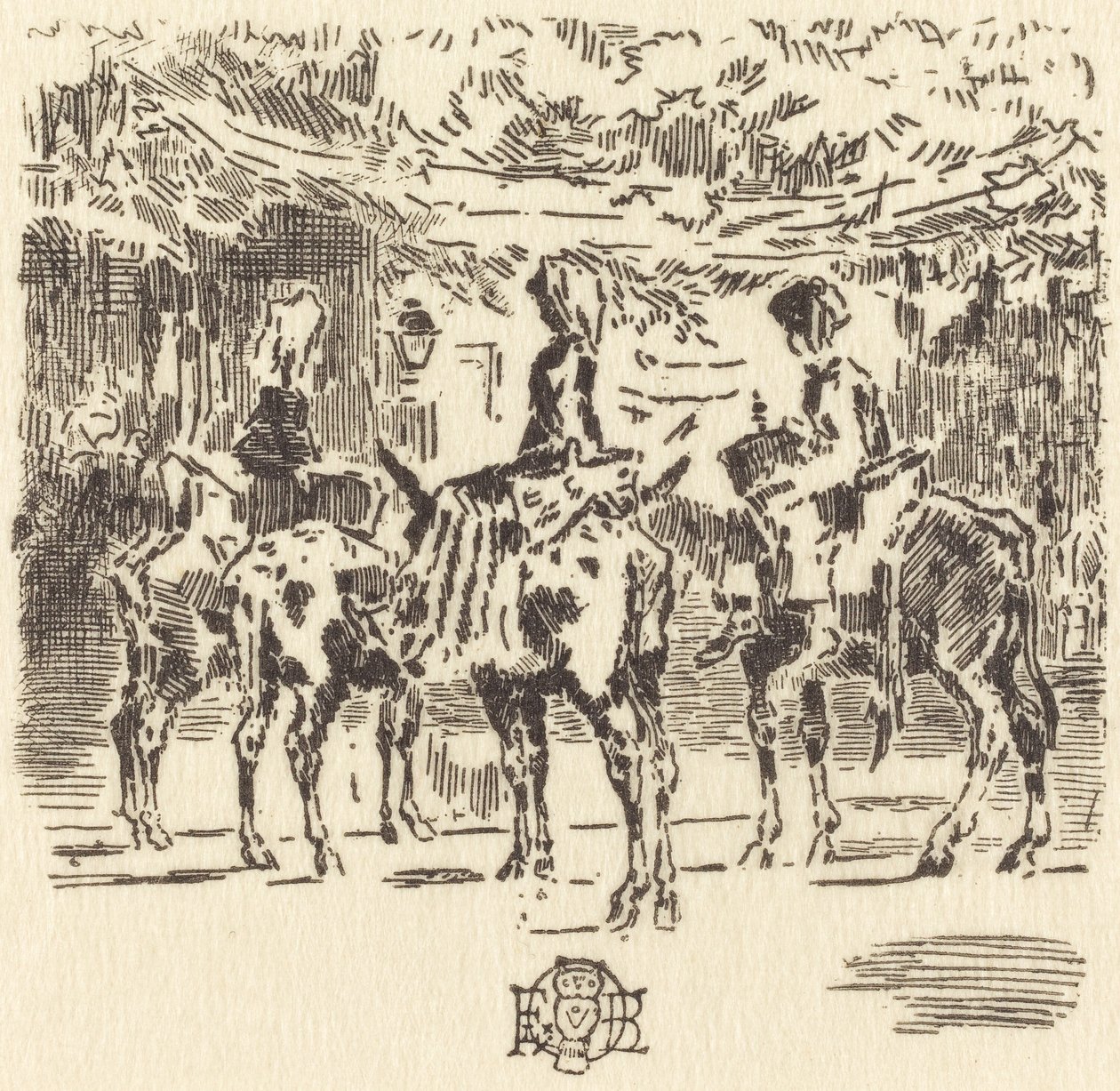 حمير لوشون الصغيرة ، 1873. بواسطة فيليكس هيلير بوهوت