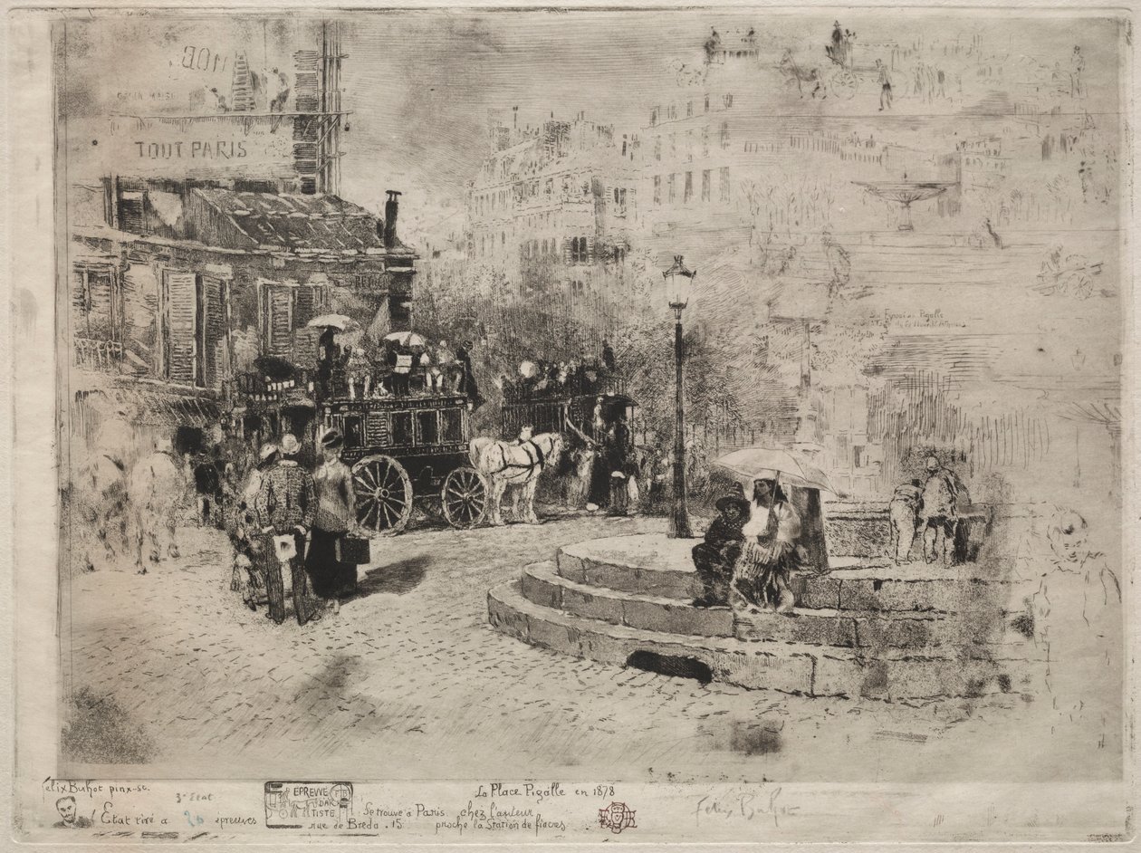 ضع Pigalle في عام 1878 ، 1878. بواسطة فيليكس هيلير بوهوت