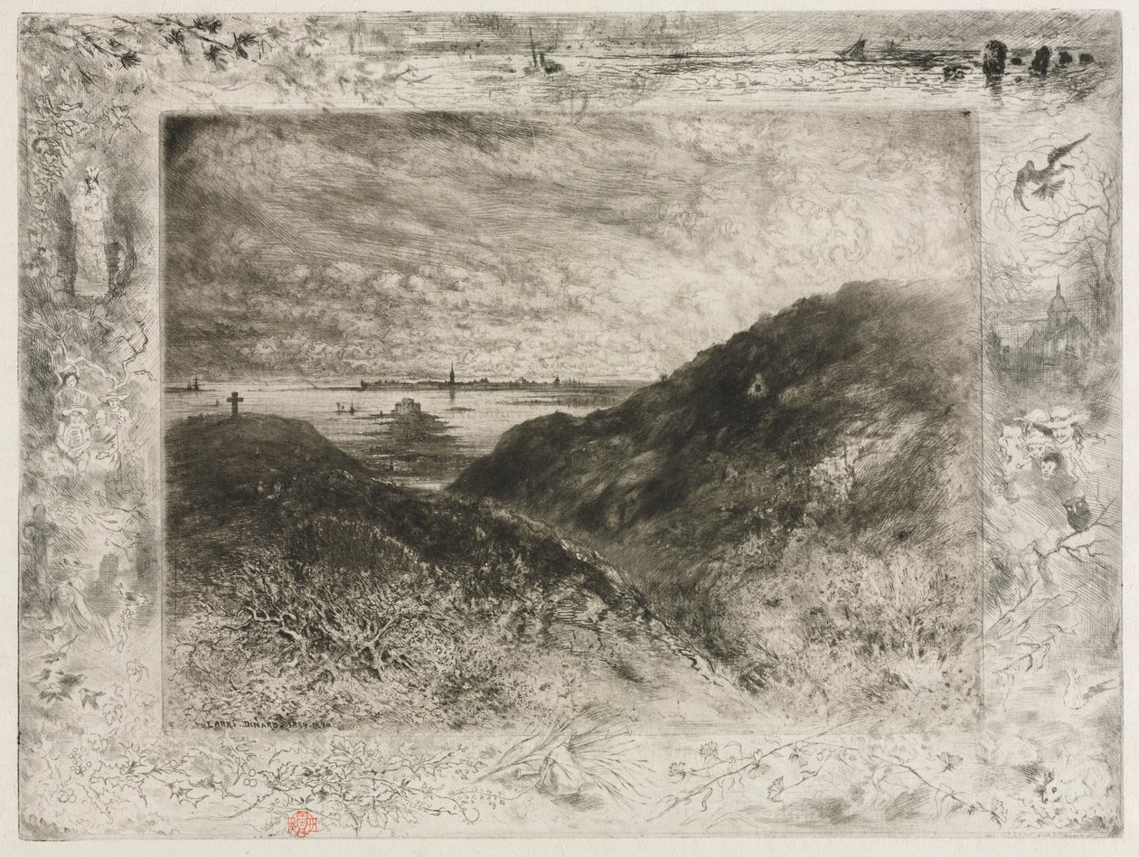 The Cliff، Bay of Saint Malo، 1886-1890. بواسطة فيليكس هيلير بوهوت