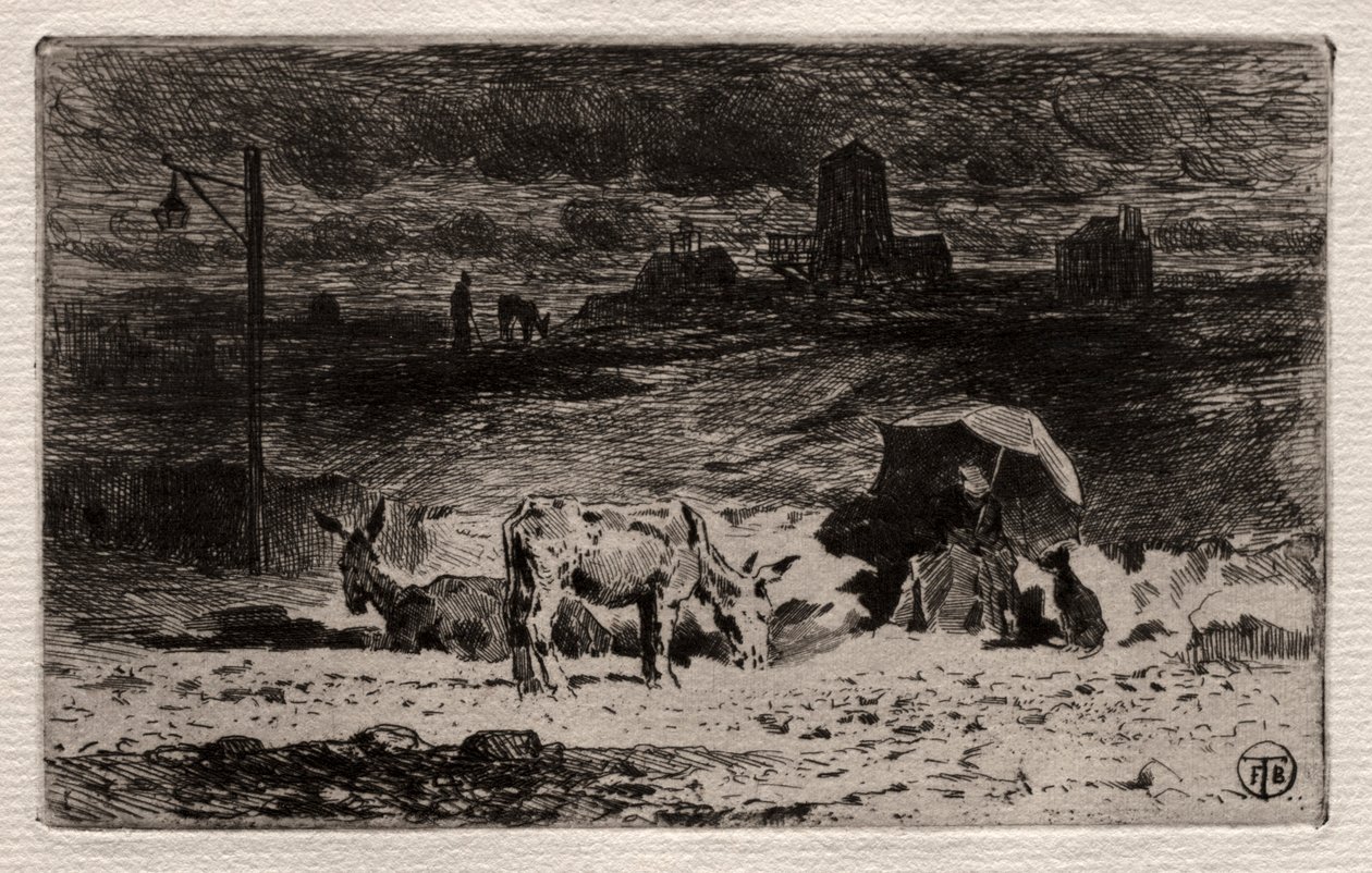 الحمير في تل Cailles ، ج. 1875. بواسطة فيليكس هيلير بوهوت