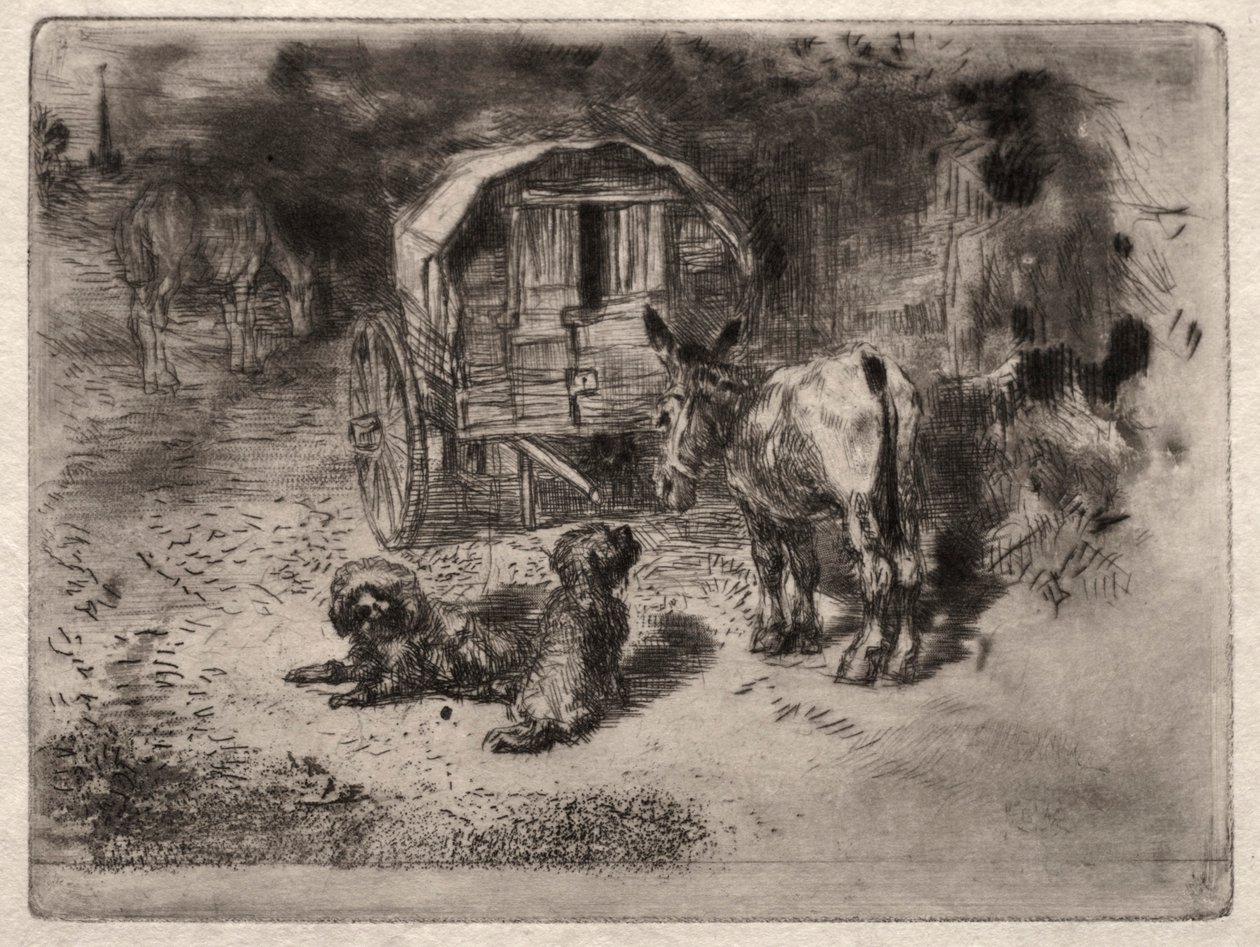 The Guardians of the House ، أو The Friends of the Saltimbanque ، ج. 1875. بواسطة فيليكس هيلير بوهوت
