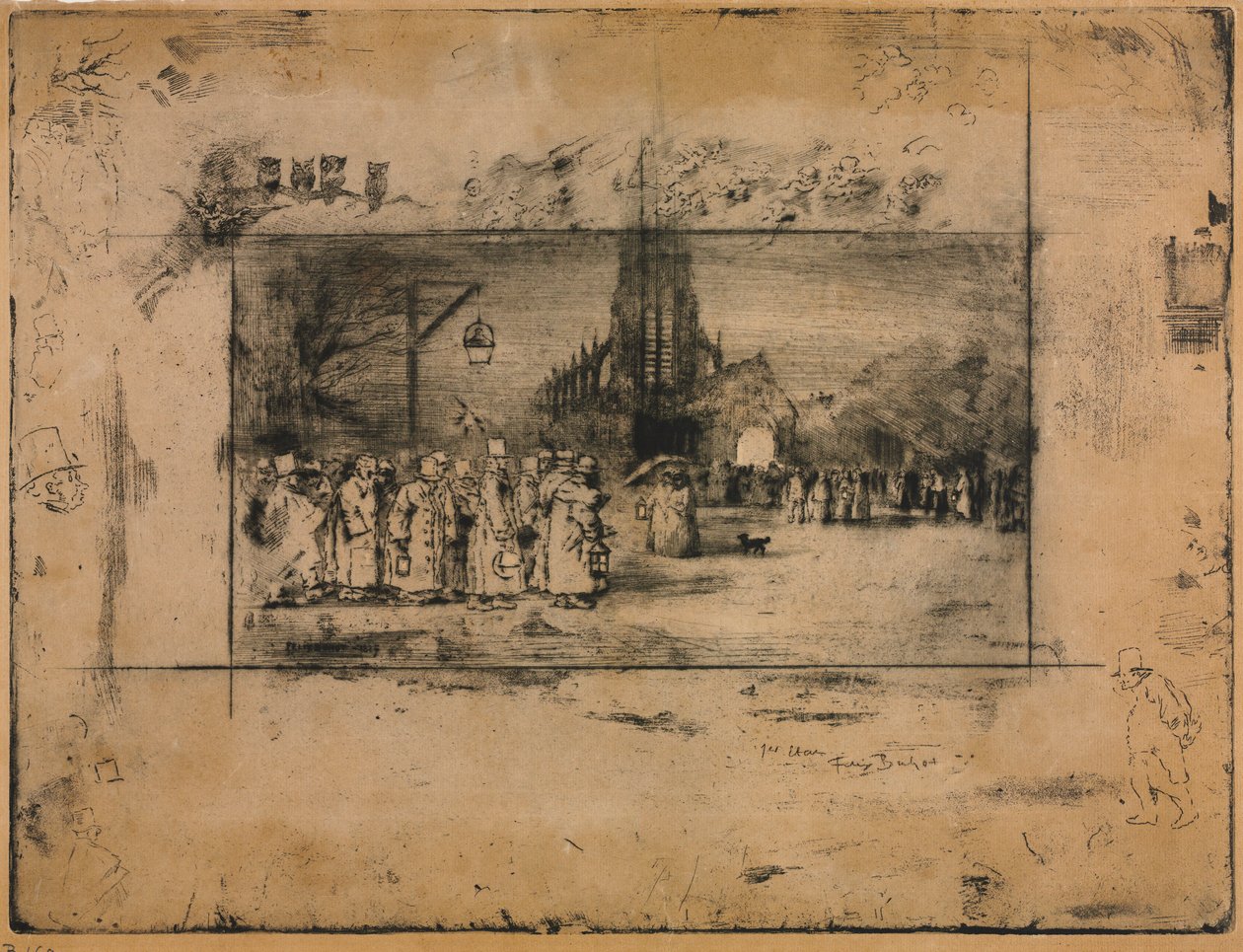 قداس منتصف الليل ، 1887. بواسطة فيليكس هيلير بوهوت
