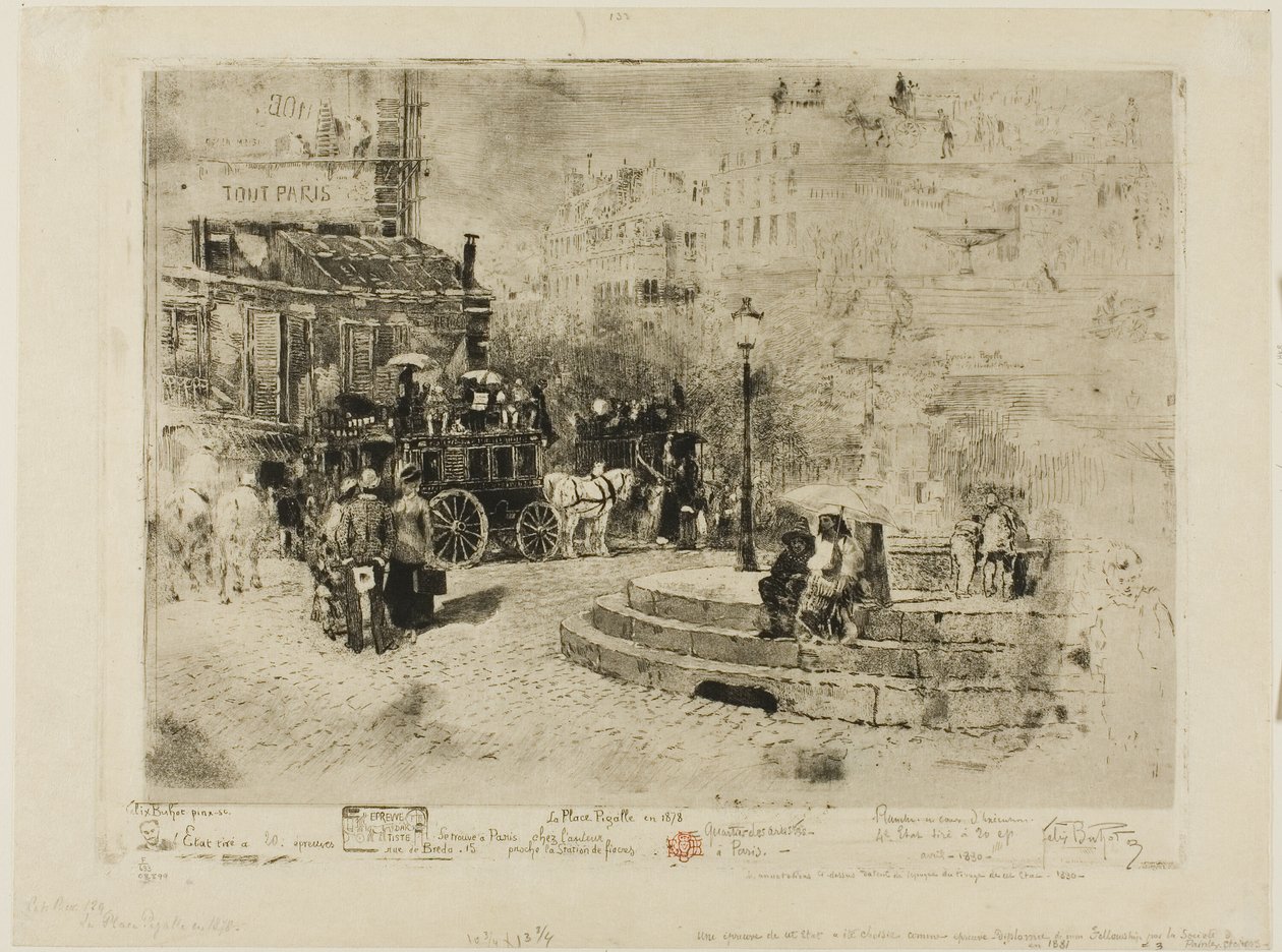 The Place Pigalle في عام 1878 بواسطة فيليكس هيلير بوهوت
