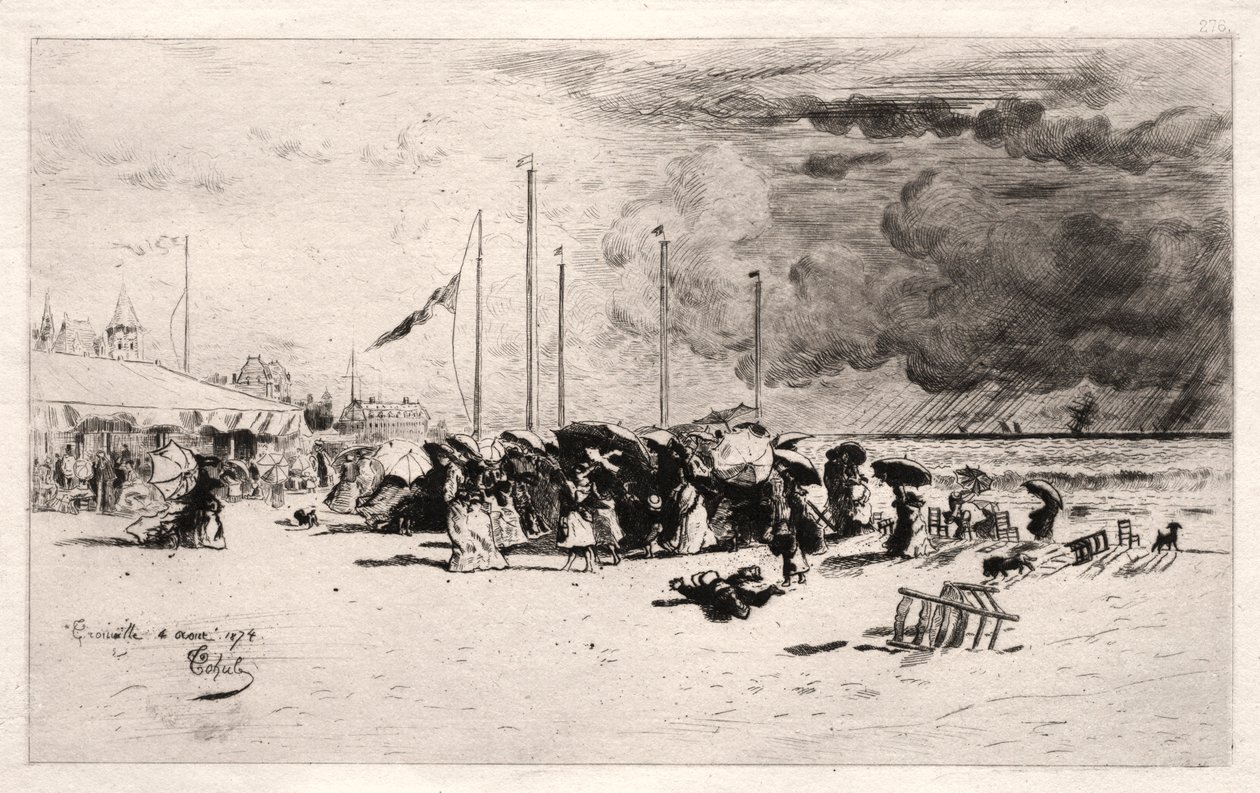 العاصفة في تروفيل ، 1874. بواسطة فيليكس هيلير بوهوت