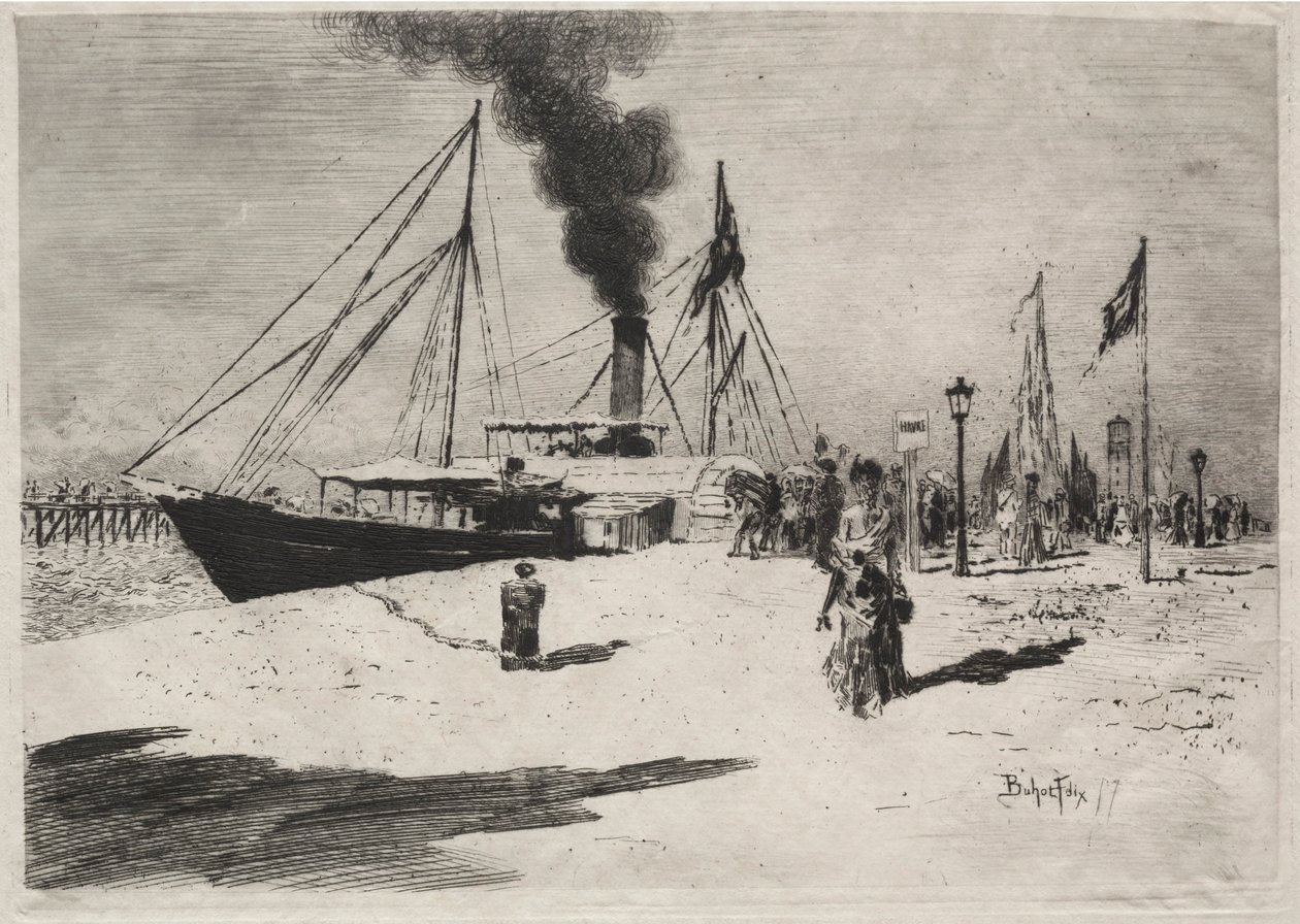 رصيف في تروفيل 1877. بواسطة فيليكس هيلير بوهوت