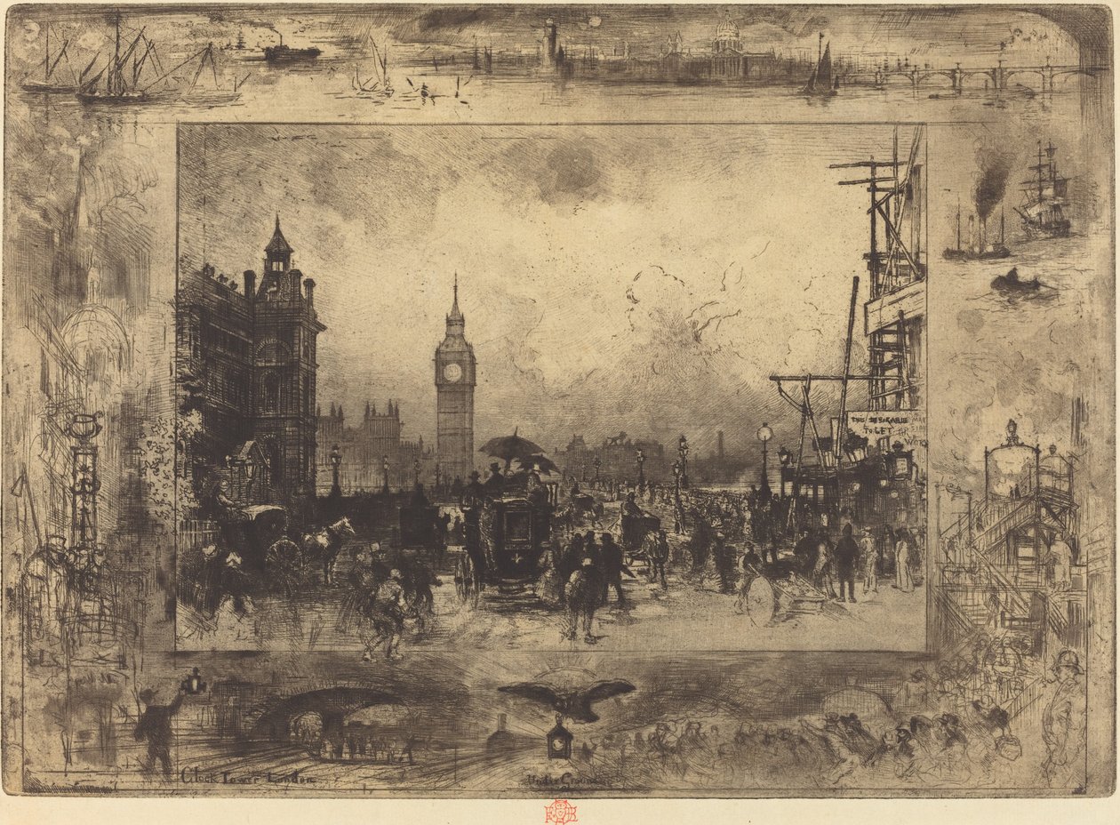جسر وستمنستر ، 1884. بواسطة فيليكس هيلير بوهوت