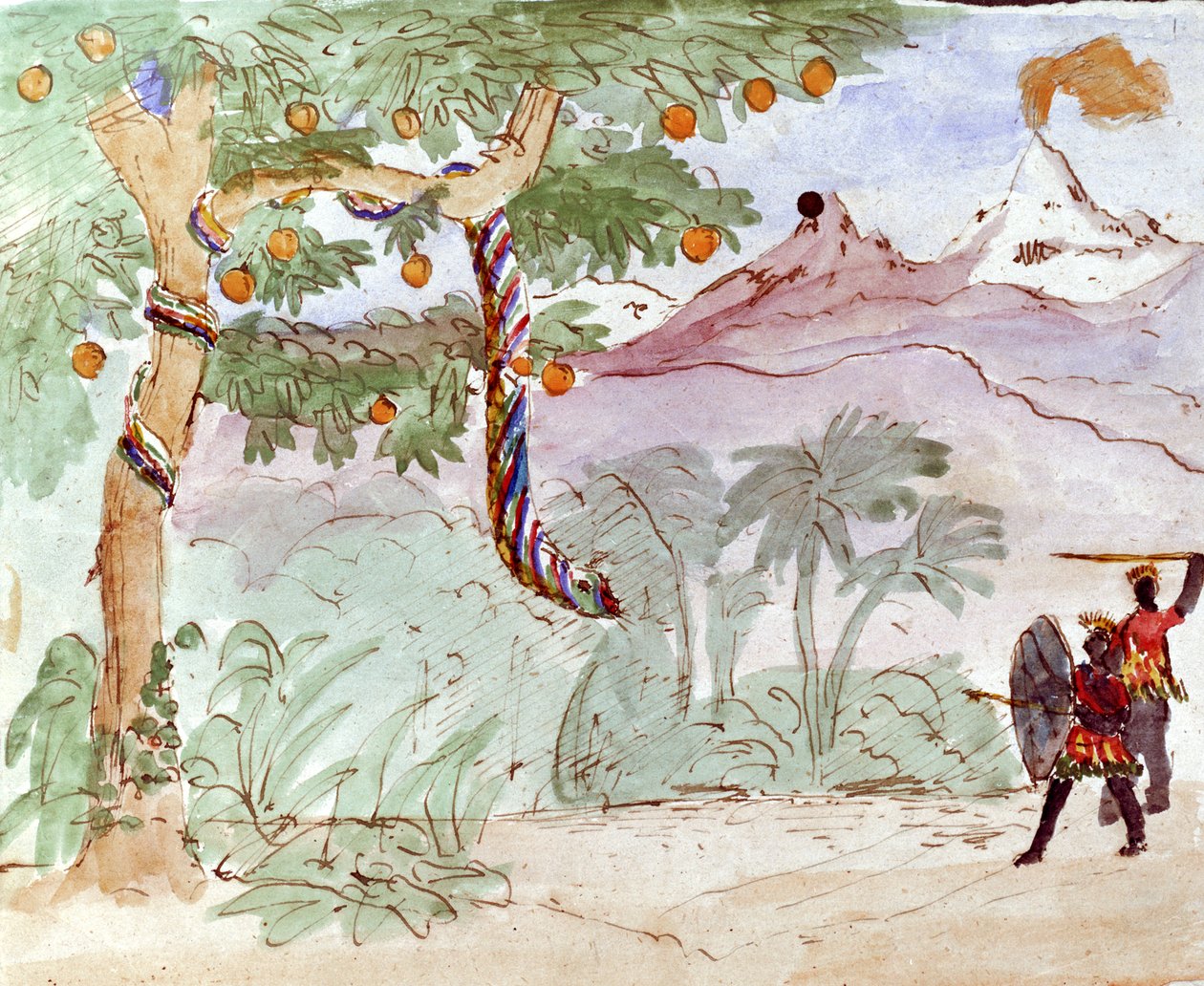 رسم بالحبر والغسل للملحن الكلاسيكي الألماني فيليكس مندلسون لابنه بول بواسطة فيليكس مندلسون