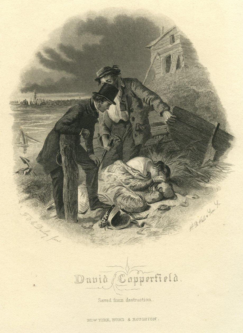 ديفيد كوبرفيلد: منقذ من الدمار ، محفور بواسطة HB Hall und Sons ، 1867 بواسطة فيليكس أوكتافيوس كار دارلي