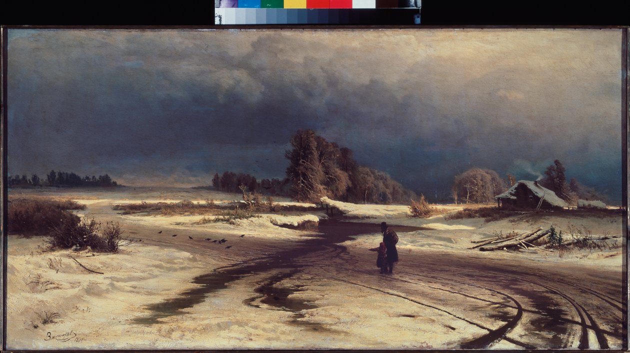 Degel (Thaw) - Peinture de Fyodor Vasilyev (Feodor Alexandrovich، Fiodor Alexandrovitch Vassiliev (1850-1873)، huile sur toile بواسطة فيودور الكسندروفيتش فاسيليف
