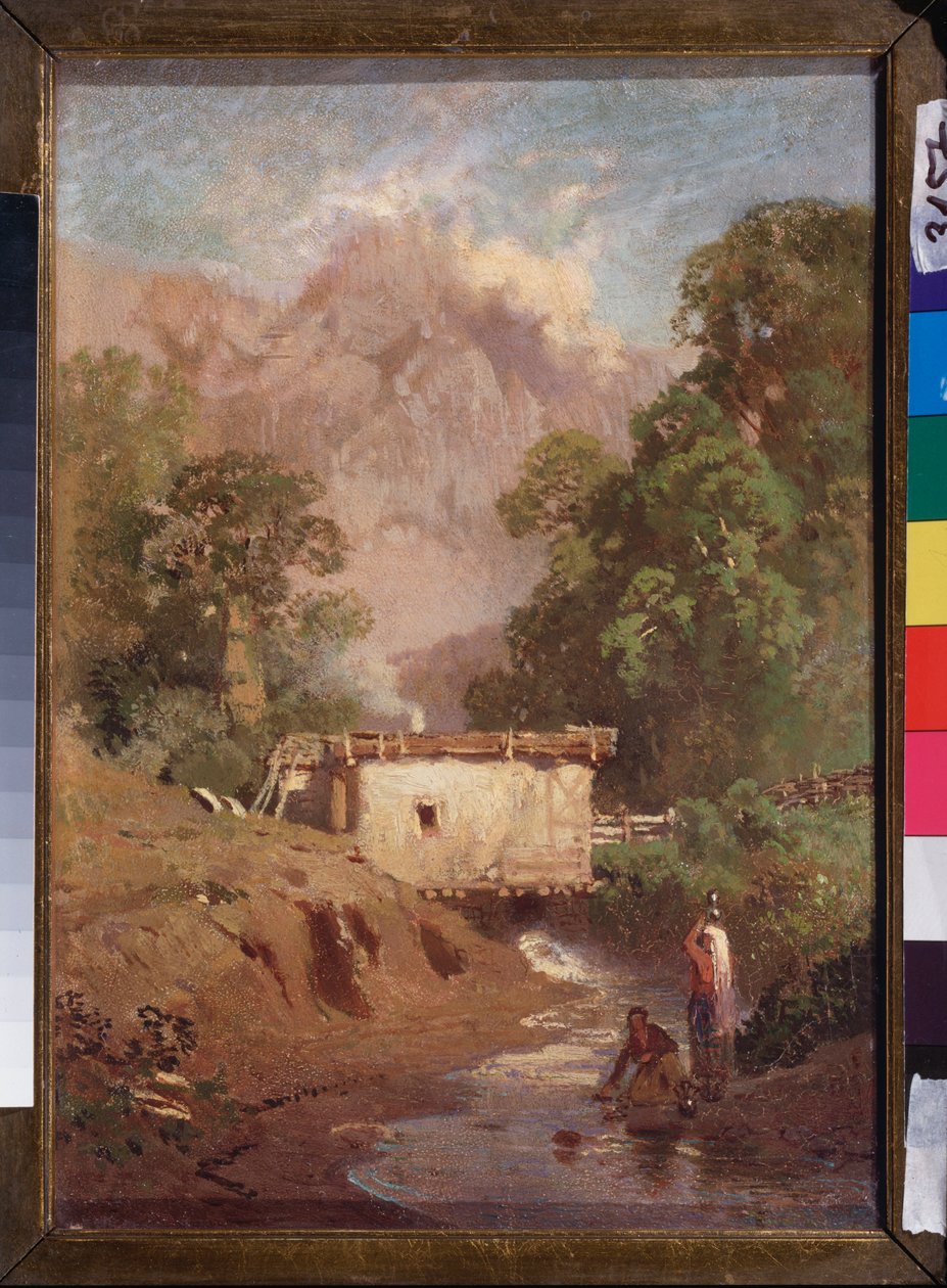 Paysage de Crimeae (منظر القرم) - Peinture de Fyodor Vasilyev (Feodor Alexandrovich، Fyodor Alexandrovitch Vassiliev (1850-1873)، huile sur toile بواسطة فيودور الكسندروفيتش فاسيليف