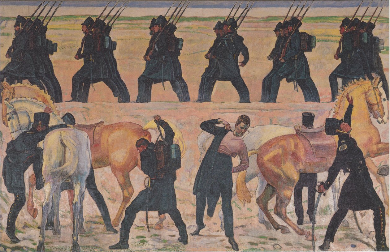 رحيل الطلاب الألمان في حرب الحرية عام 1813 بواسطة فرديناند هودلر