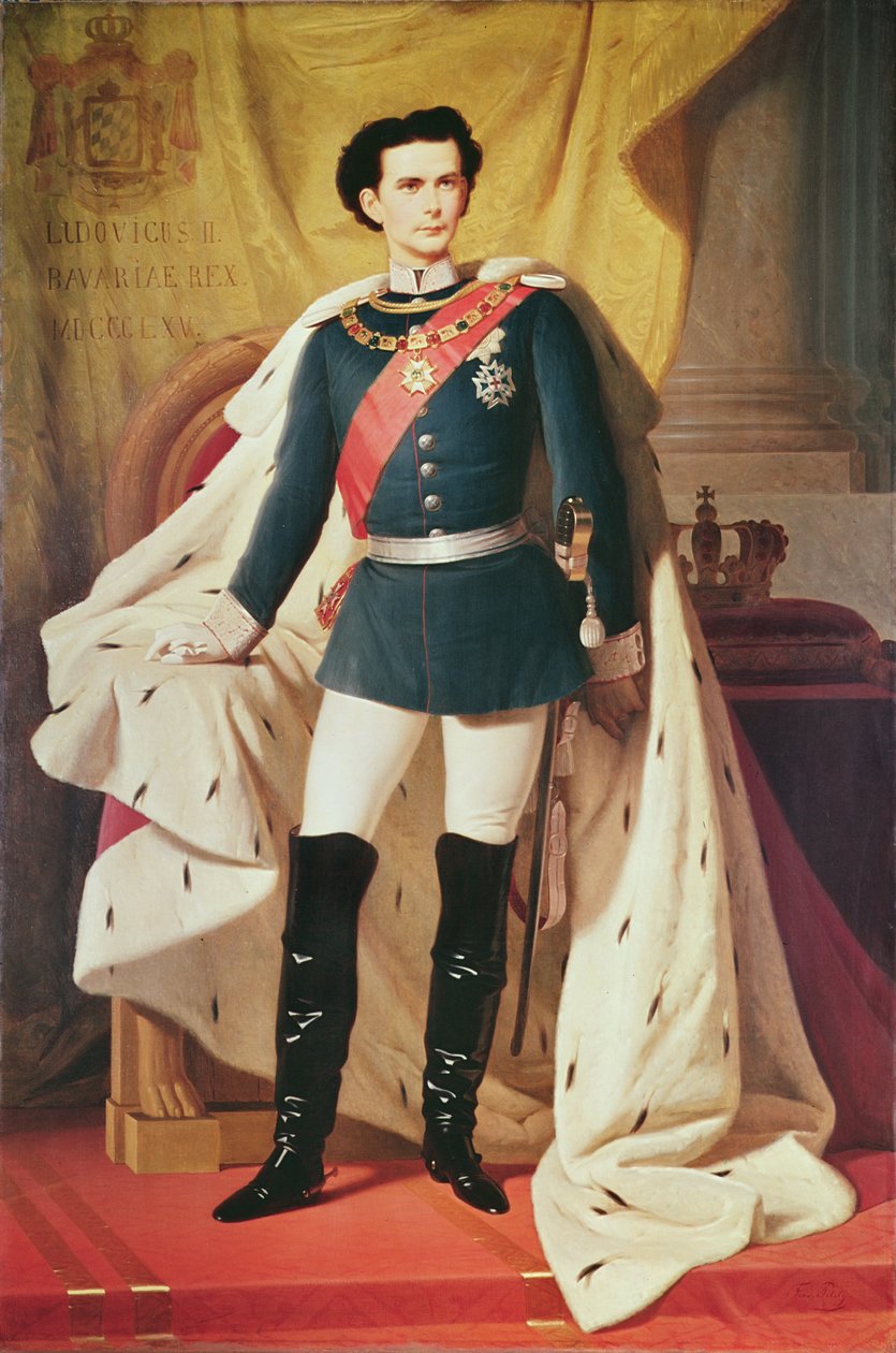 صورة لودفيغ الثاني (1845-1886) من بافاريا في الزي العسكري ، 1865 بواسطة فرديناند الثاني التجريبية