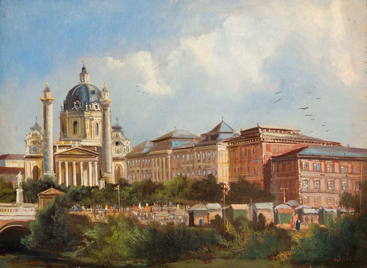 Karlskirche في فيينا بواسطة فرديناند ليبي
