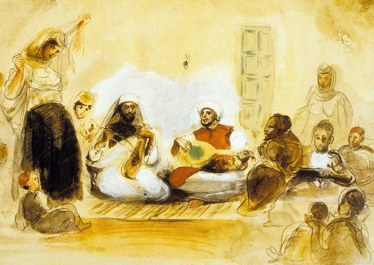 الموسيقيون اليهود ، c.1832 بواسطة فرديناند فيكتور يوجين ديلاكروا