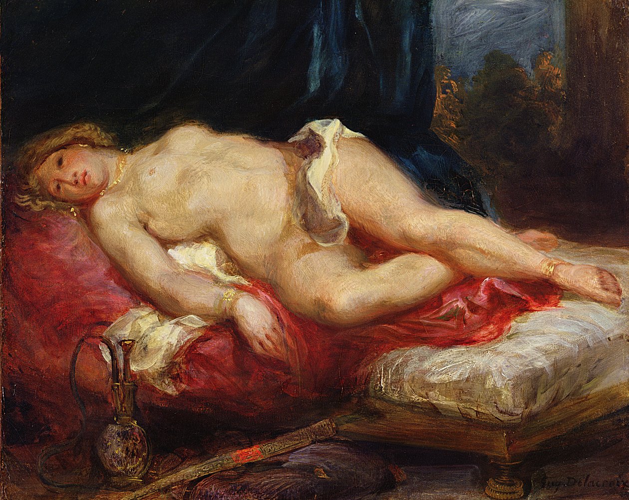 Odalisque ، c.1825 بواسطة فرديناند فيكتور يوجين ديلاكروا