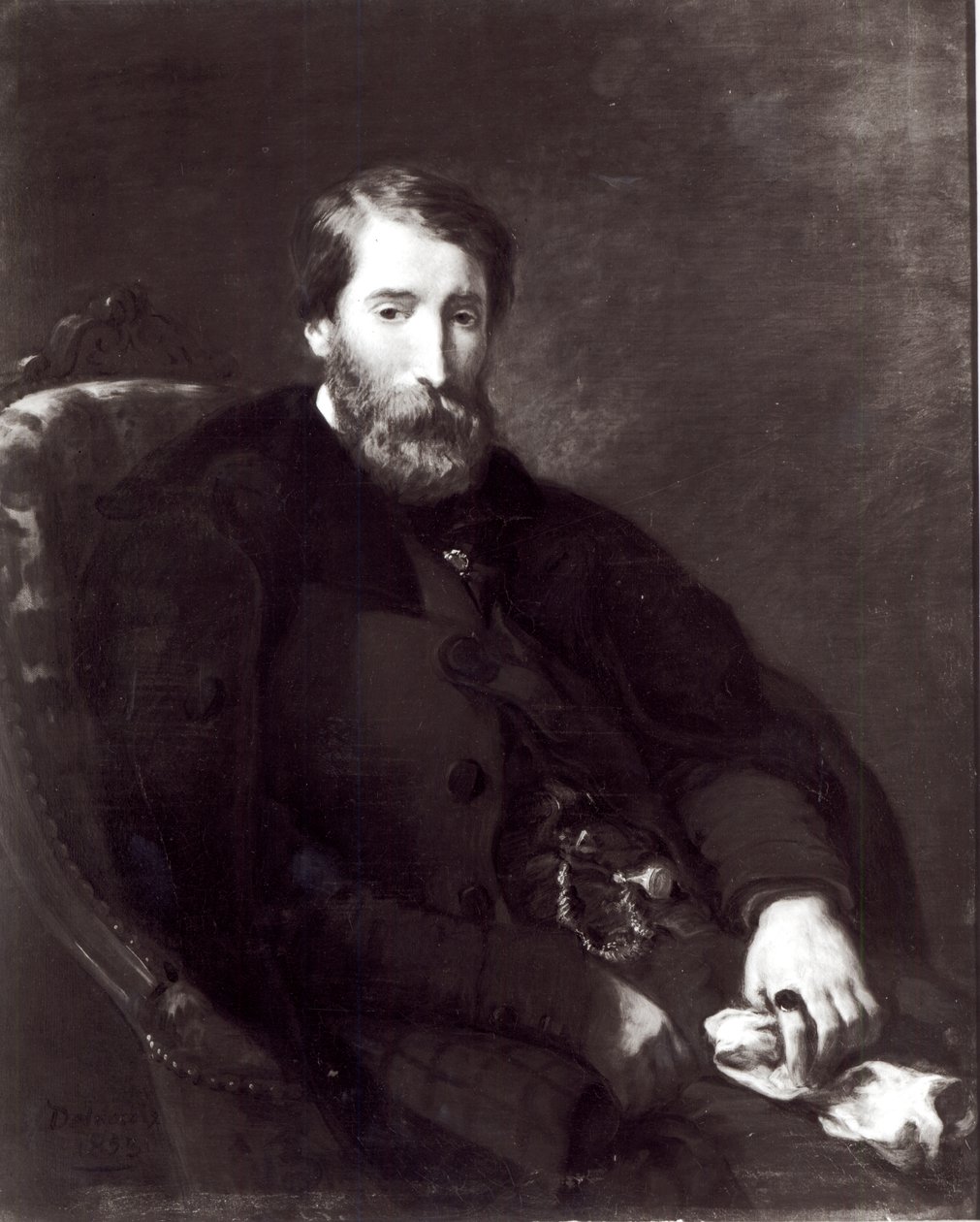 صورة ألفريد برواس (1821-1877) بواسطة فرديناند فيكتور يوجين ديلاكروا