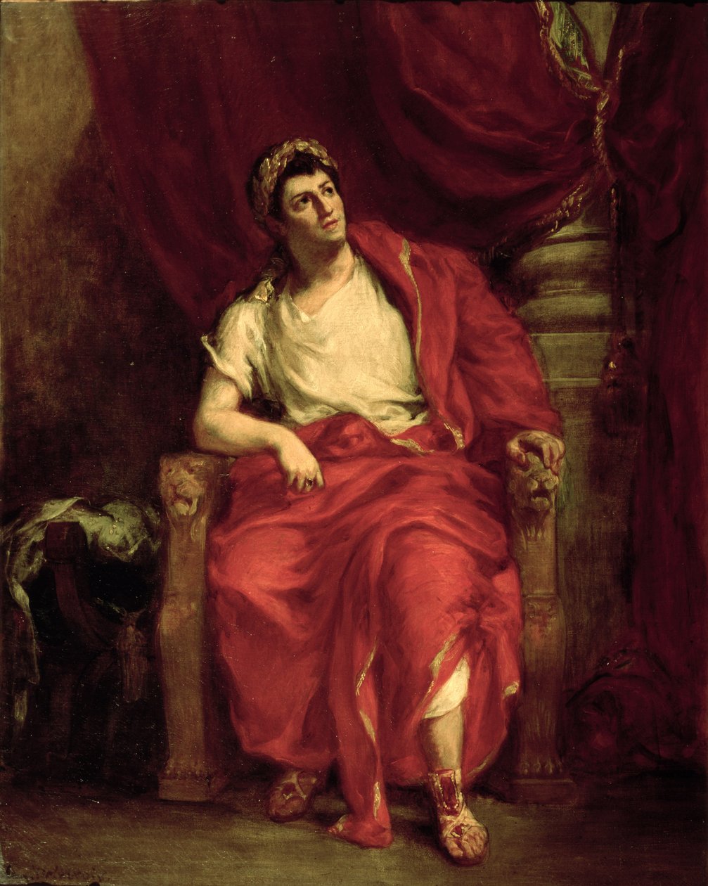 صورة فرانسوا جوزيف تالما (1763-1826) مثل نيرو في "بريتانيكوس" لجان راسين (1639-99) 1857 بواسطة فرديناند فيكتور يوجين ديلاكروا