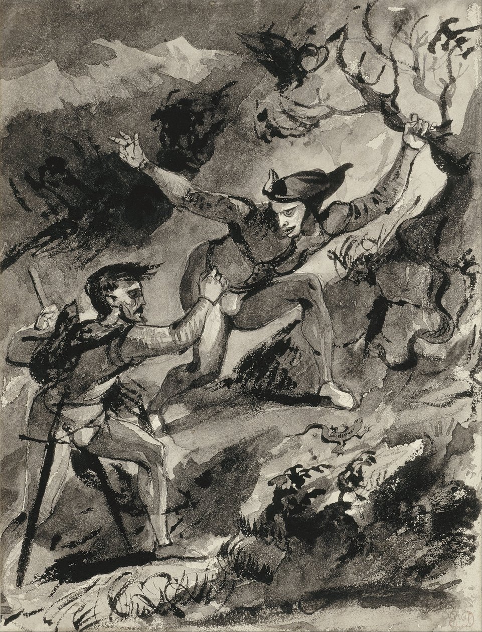 Faust و Mephistopheles على Blockberg بواسطة فرديناند فيكتور يوجين ديلاكروا
