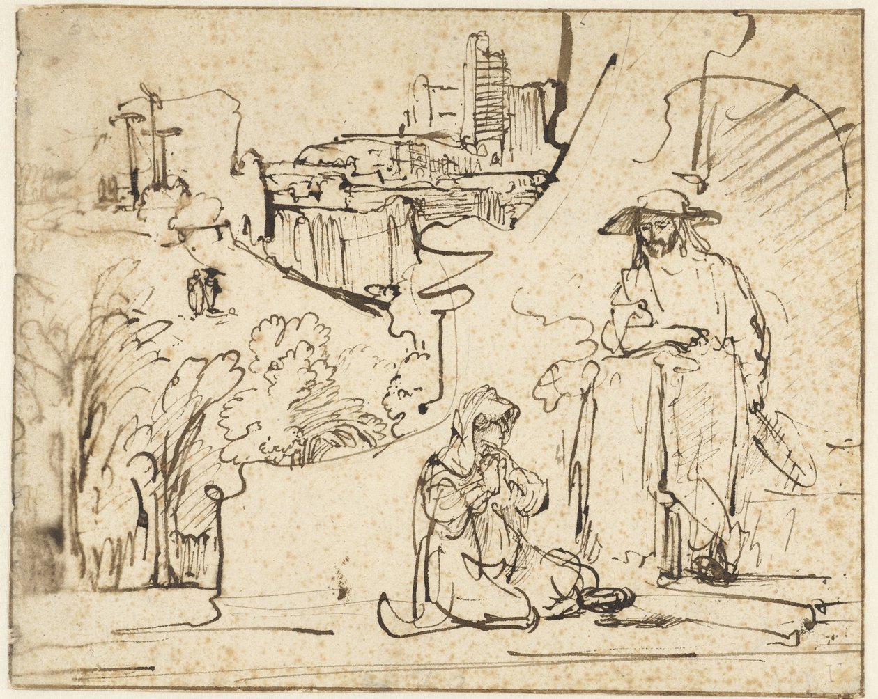 ظهور المسيح لمريم المجدلية كبستاني (Noli me tangere) بواسطة فرديناند بول