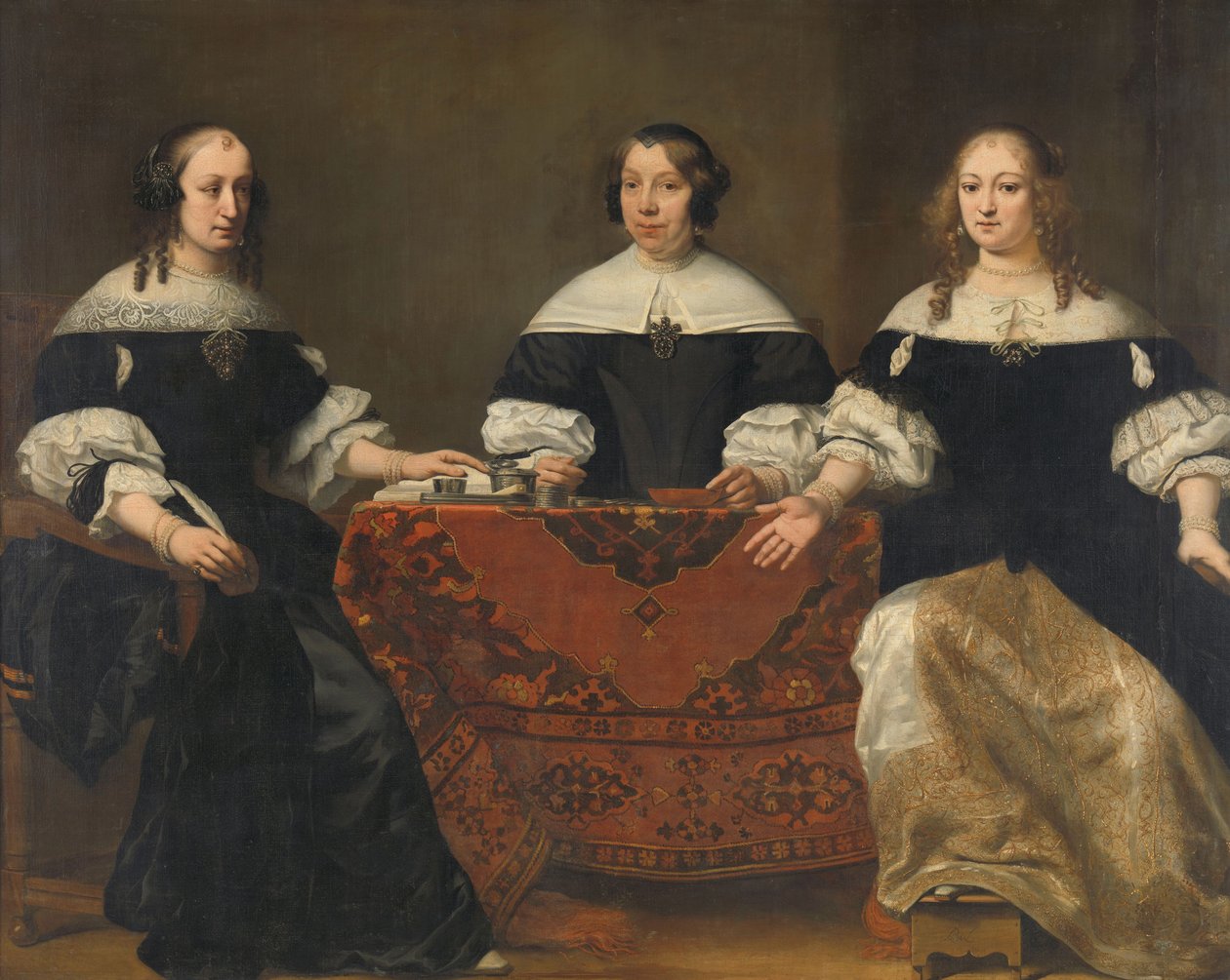 صورة لأصحاب الثروات الثلاثة في Leprozenhuis ، أمستردام ، c.1668 بواسطة فرديناند بول
