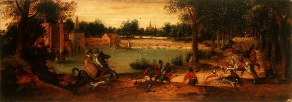 The Boar Hunt: أحد المناظر الطبيعية بواسطة فرديناند بول