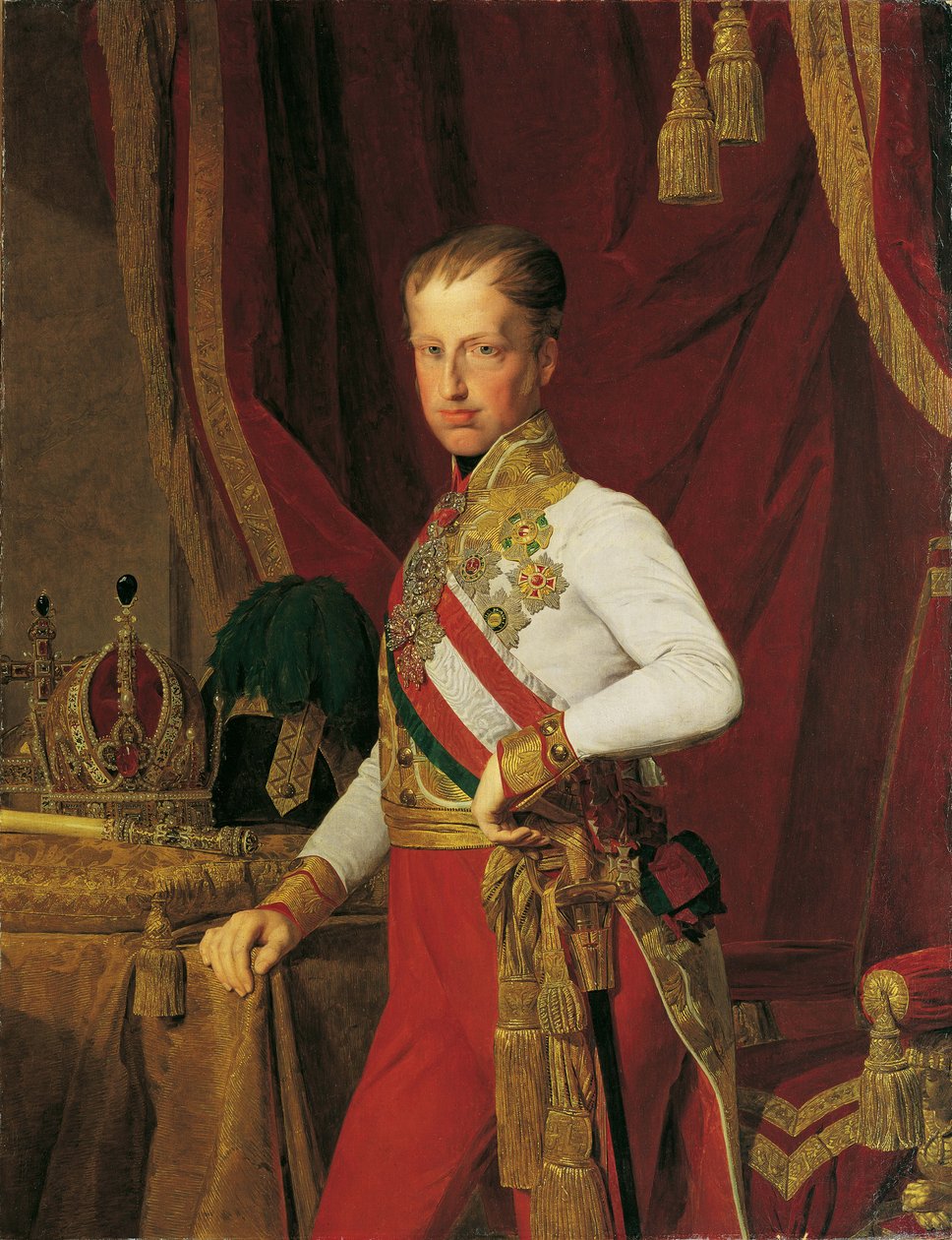 صورة لإمبراطور النمسا فرديناند الأول 1793-1875 ، 1839. بواسطة فرديناند جورج والدمولر