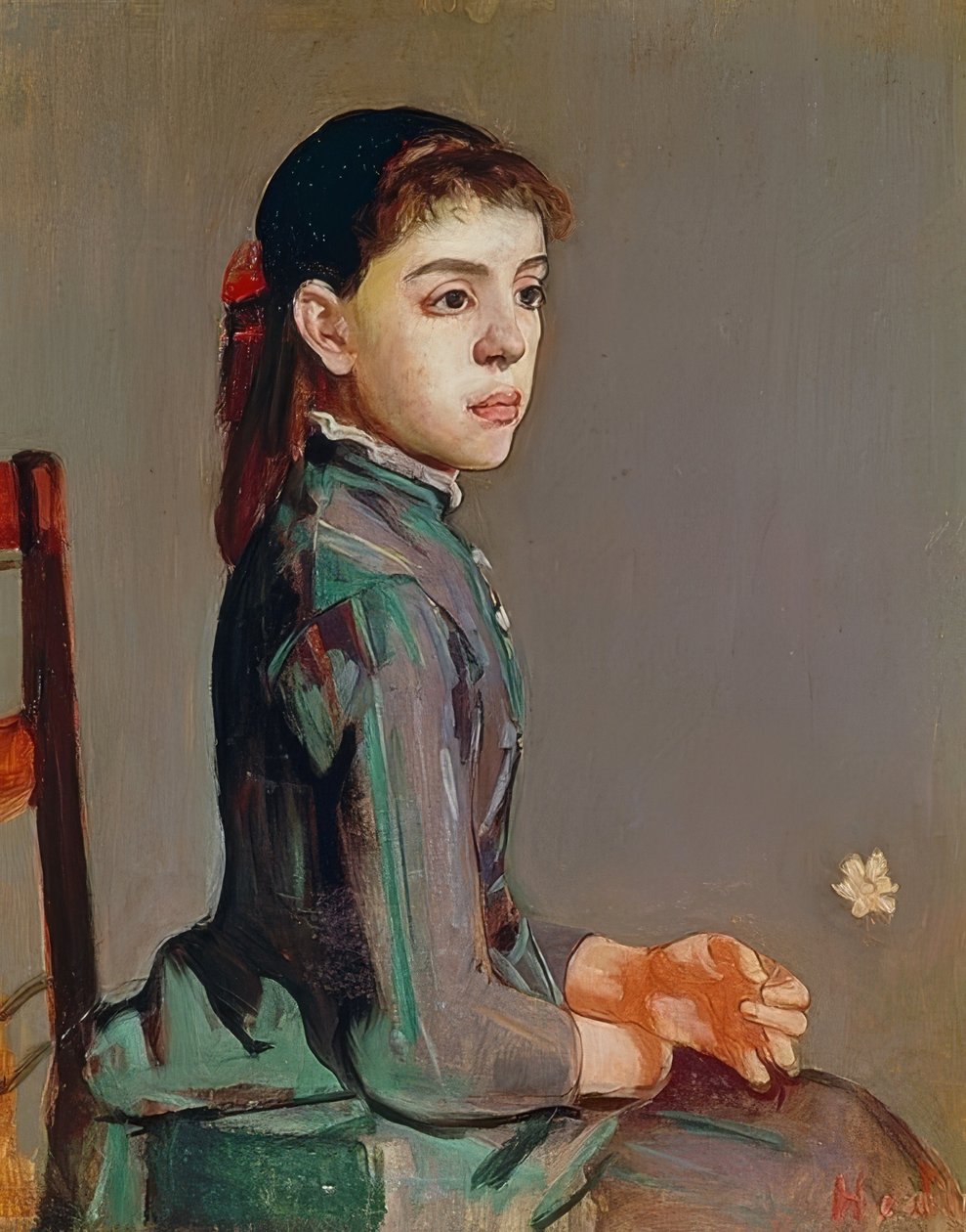 فتاة صغيرة - لويز دوتشوسال. 1885 بواسطة فرديناند هودلر