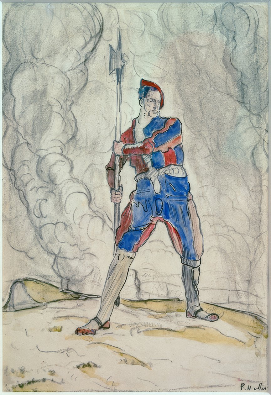Standing Landsknecht ، دراسة لمعركة Marignano بواسطة فرديناند هودلر