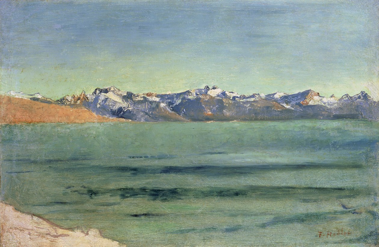 شروق الشمس فوق مونت بلانك ، c.1890 بواسطة فرديناند هودلر