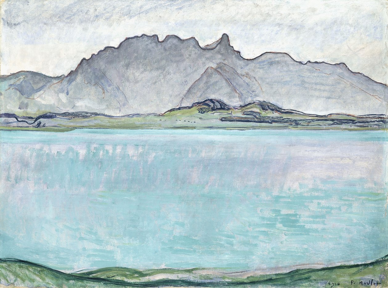 Thunersee مع جبال ستوكهورن ، 1910 بواسطة فرديناند هودلر