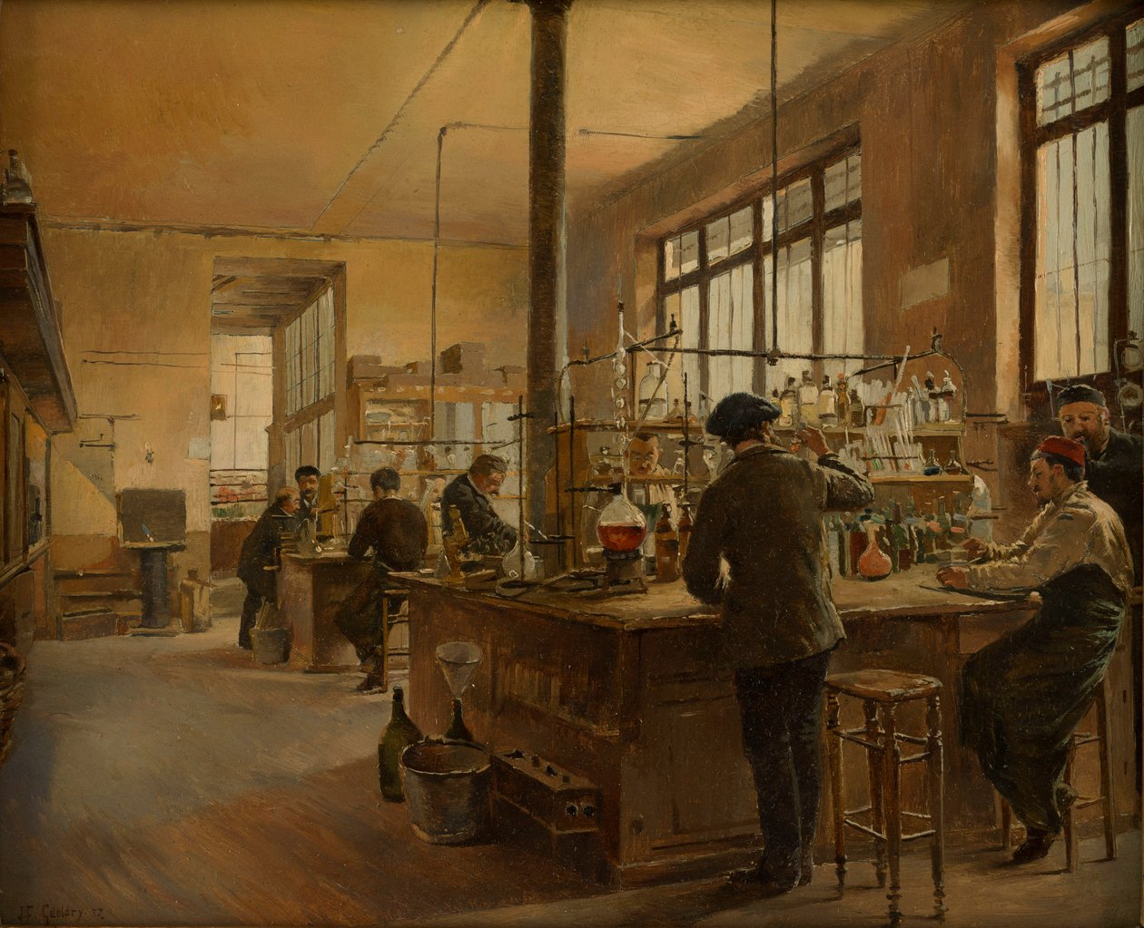 مختبر الكيمياء البلدي ، محافظة باريس ، 1887. بواسطة فرديناند جوزيف جويلدري