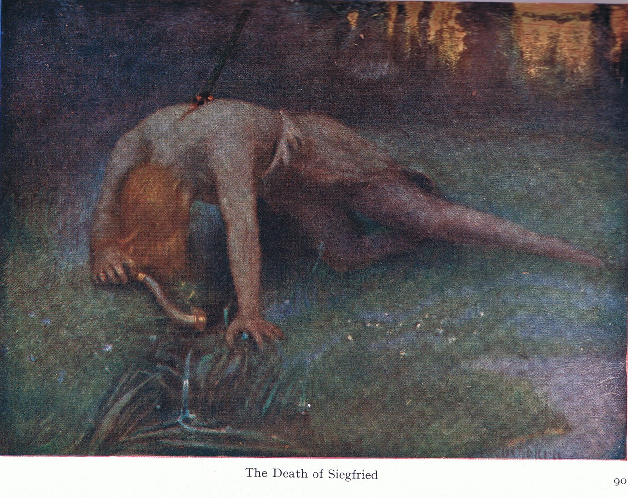 وفاة Siegfried ، التوضيح من حانة قصص Wagners Opera. بقلم جورج هاراب وشركاه المحدودة 1932 بواسطة فرديناند ليكي